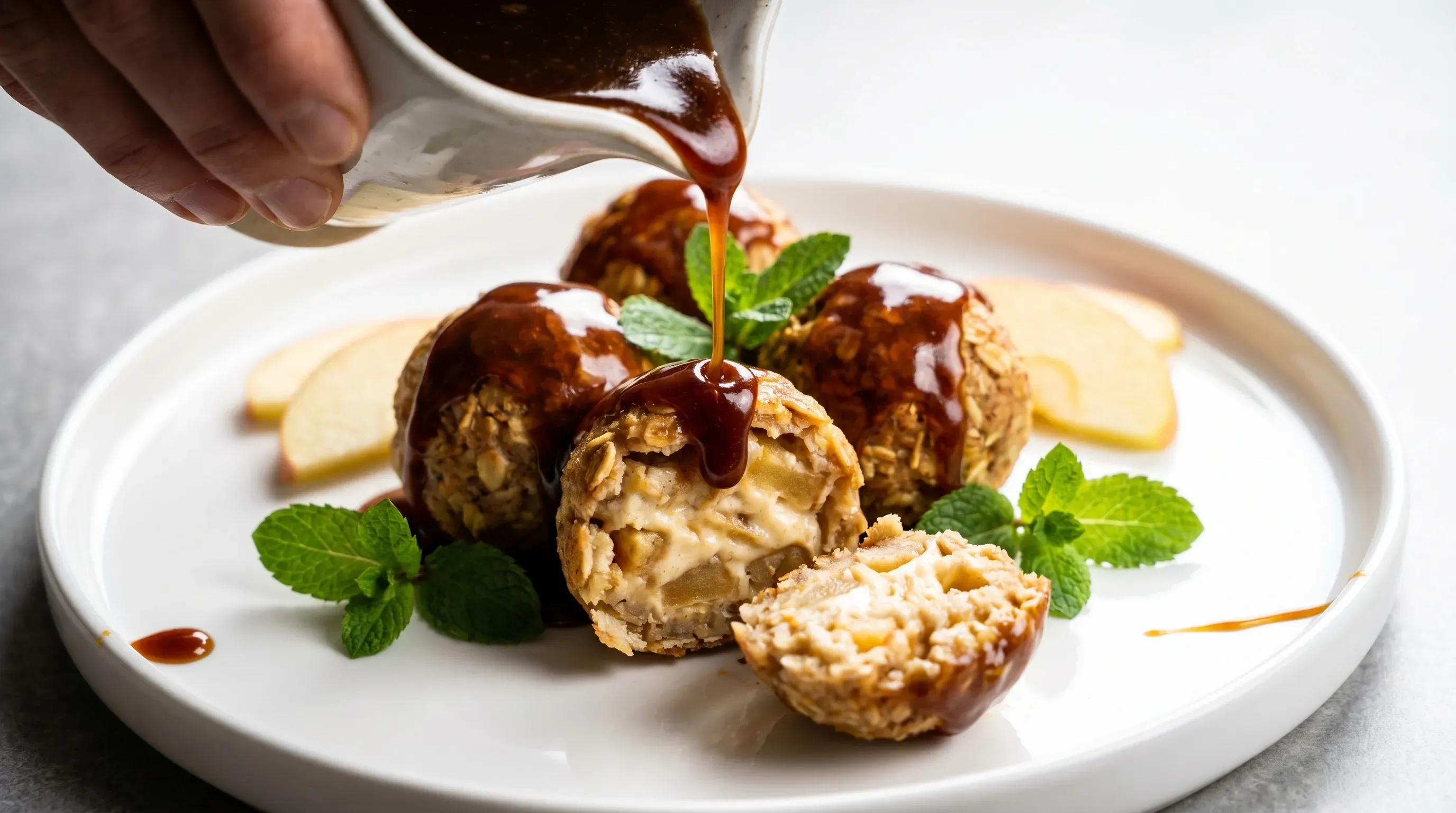 Apfel-Haferflocken-Bällchen (vegan)