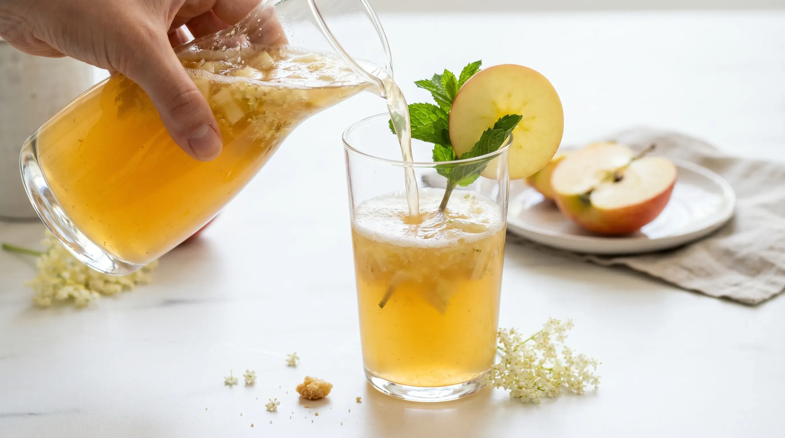 Apfel-Holunder-Cocktail
