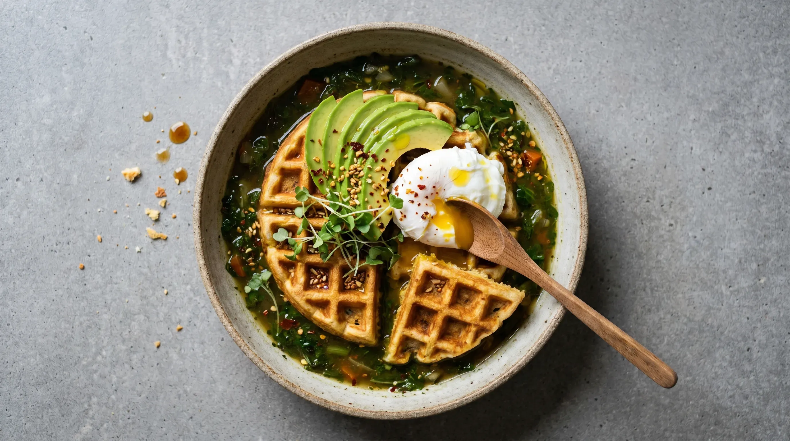 Avocado Waffel mit Ei