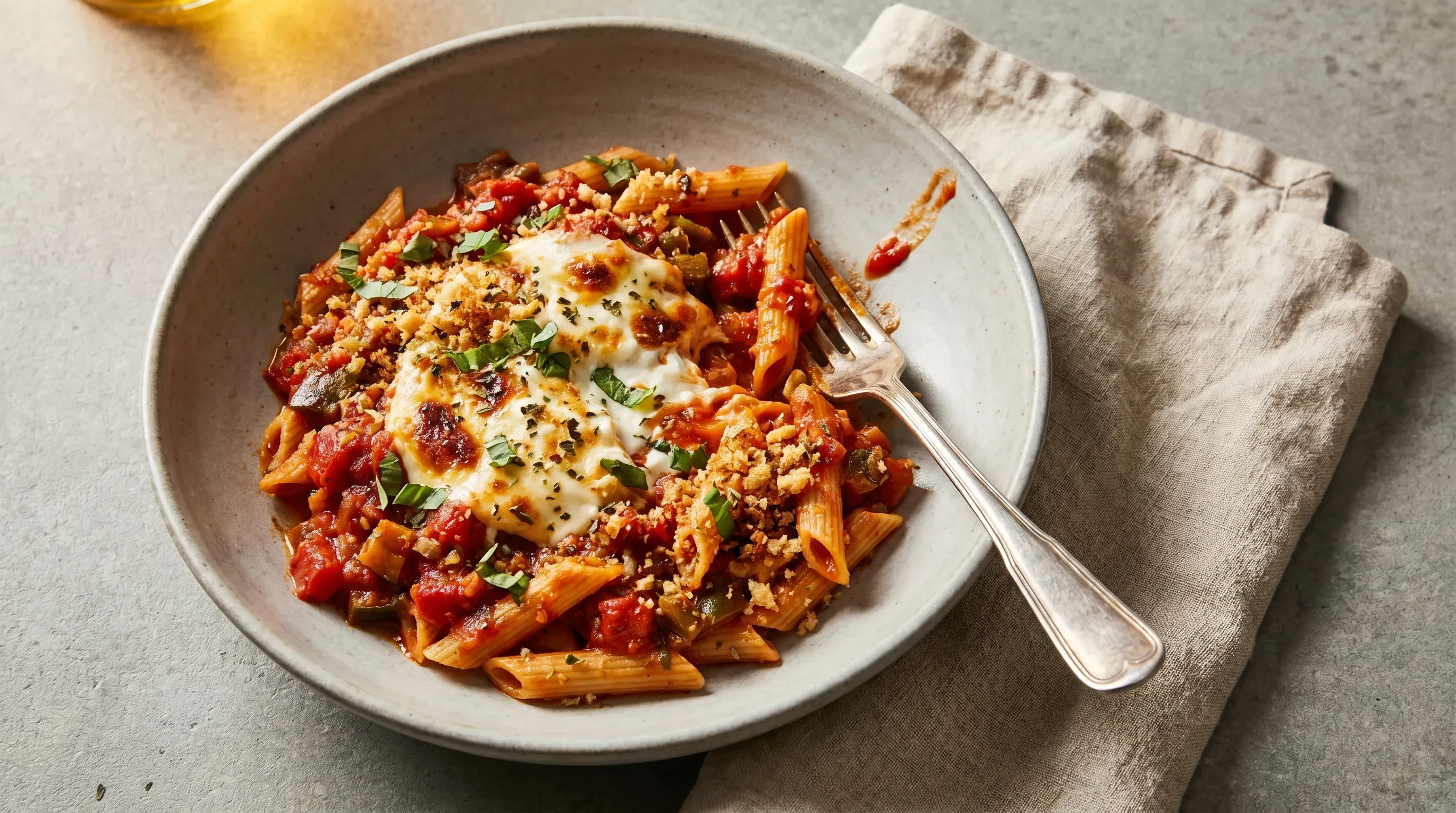 Baked Burrata Pasta – histaminarm & glutenfrei & vegetarisch