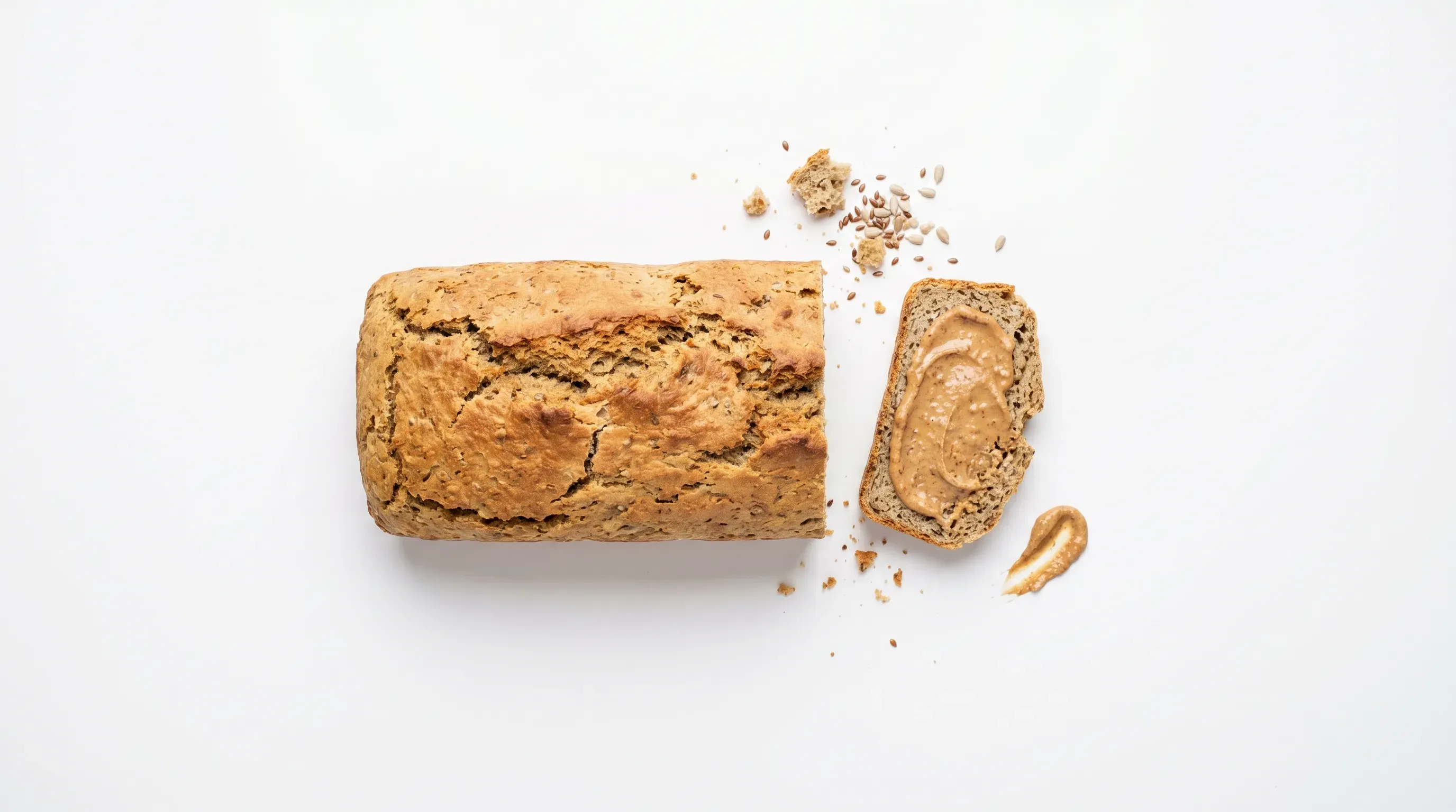 Ballaststoffbrot mit Nussmus