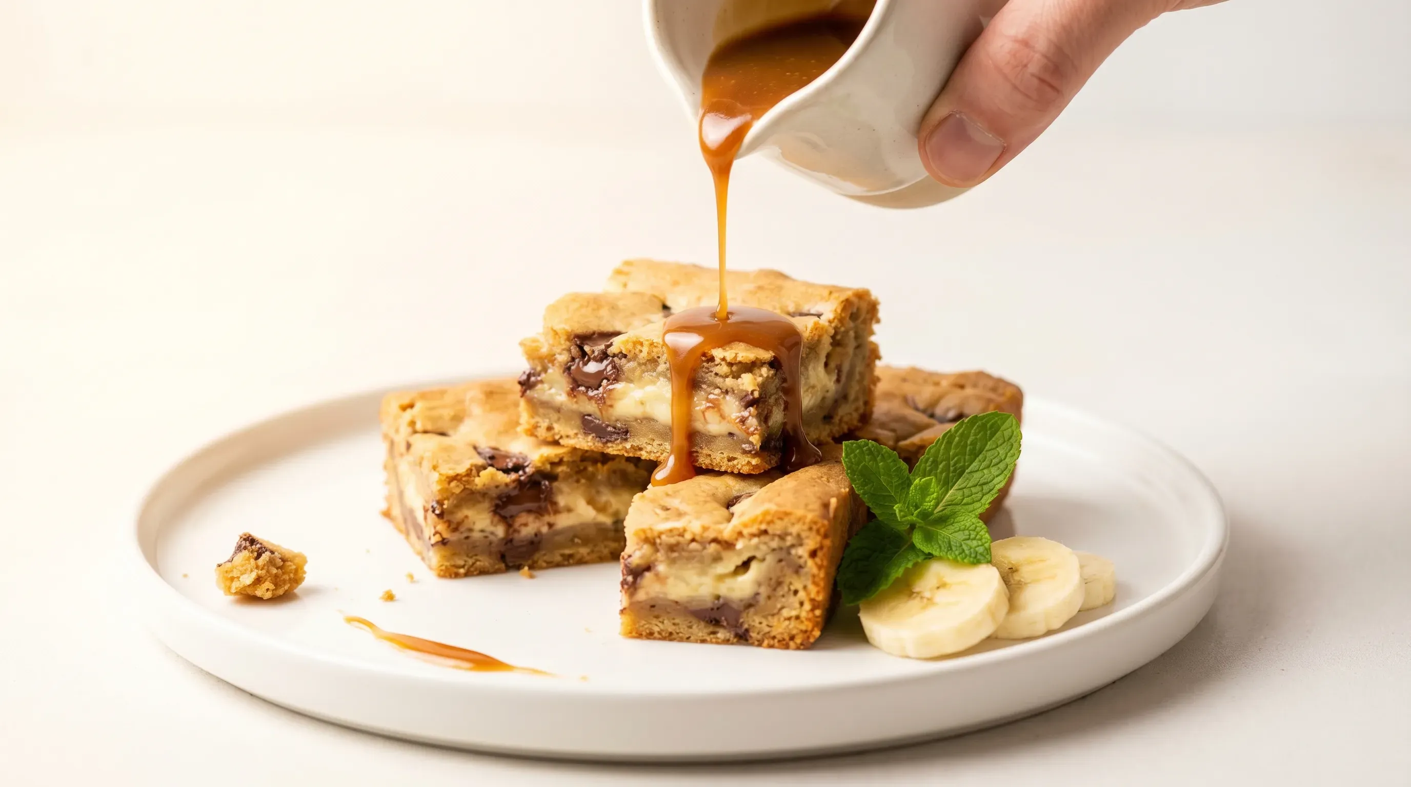 Bananen Blondies mit Schoko