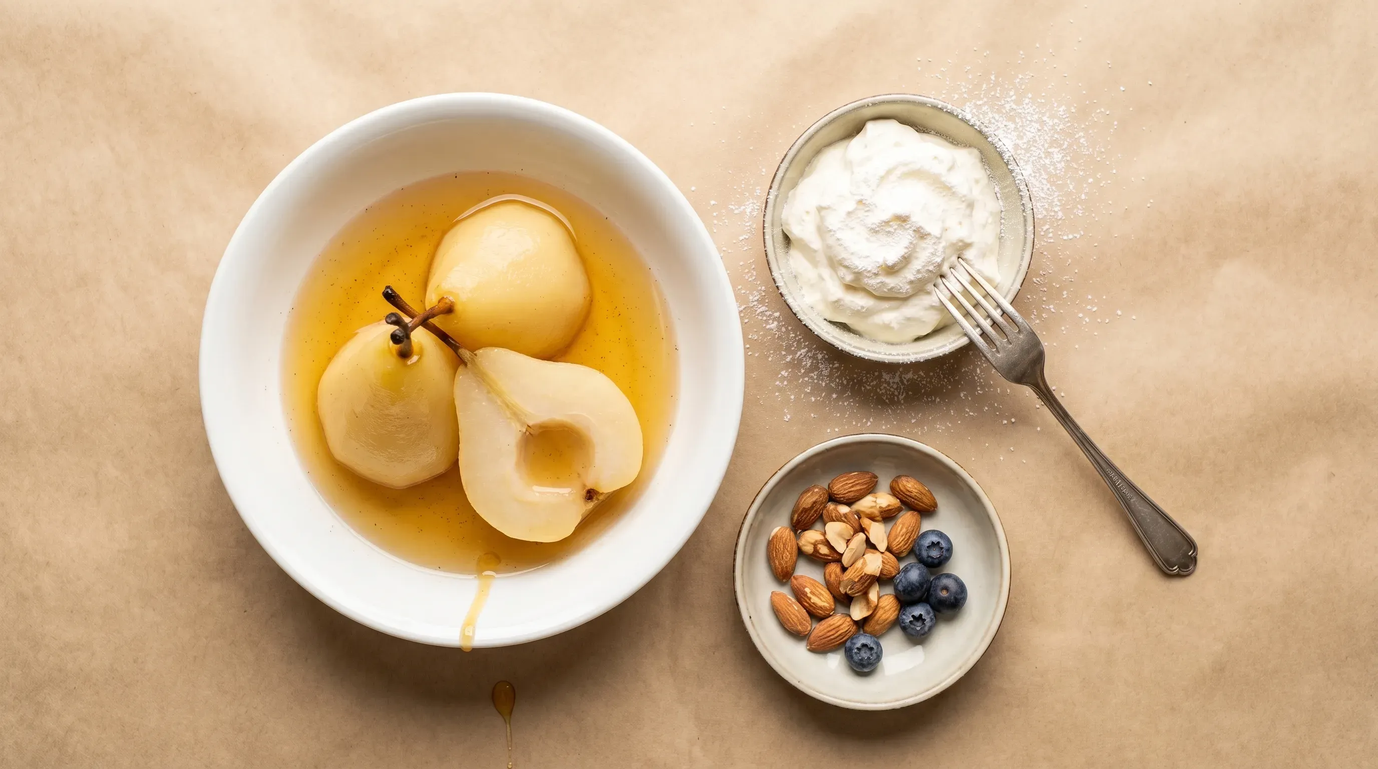 Birnen in Vanillesirup