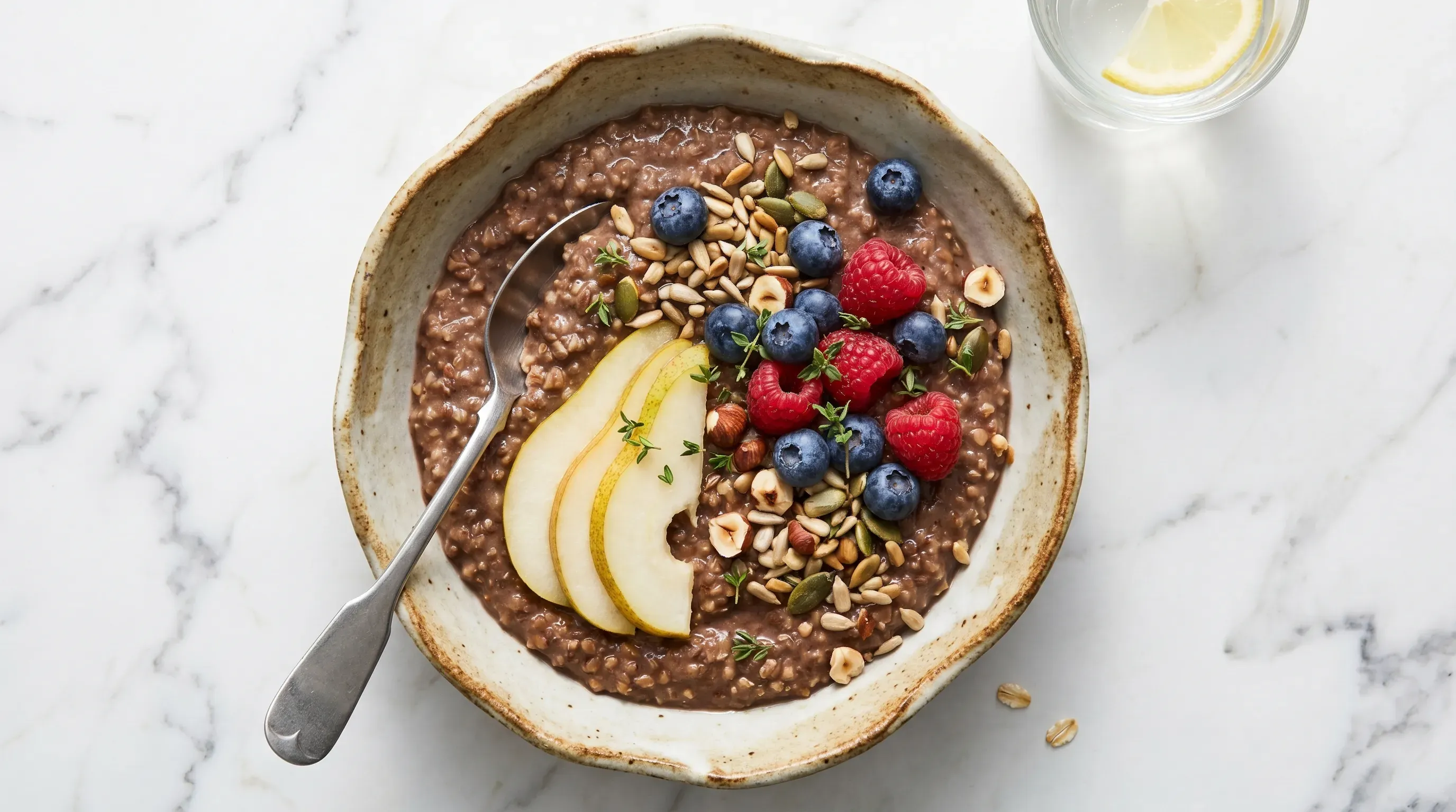 Buchweizen-Porridge mit Birne