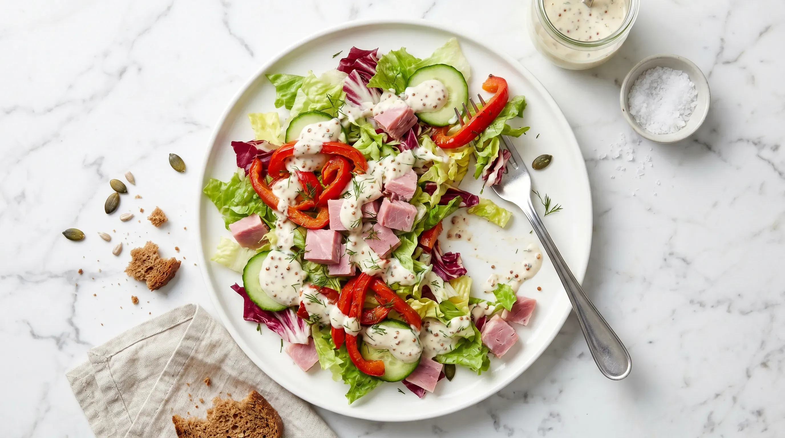 BUNTER Schinken-Meerrettich-Salat