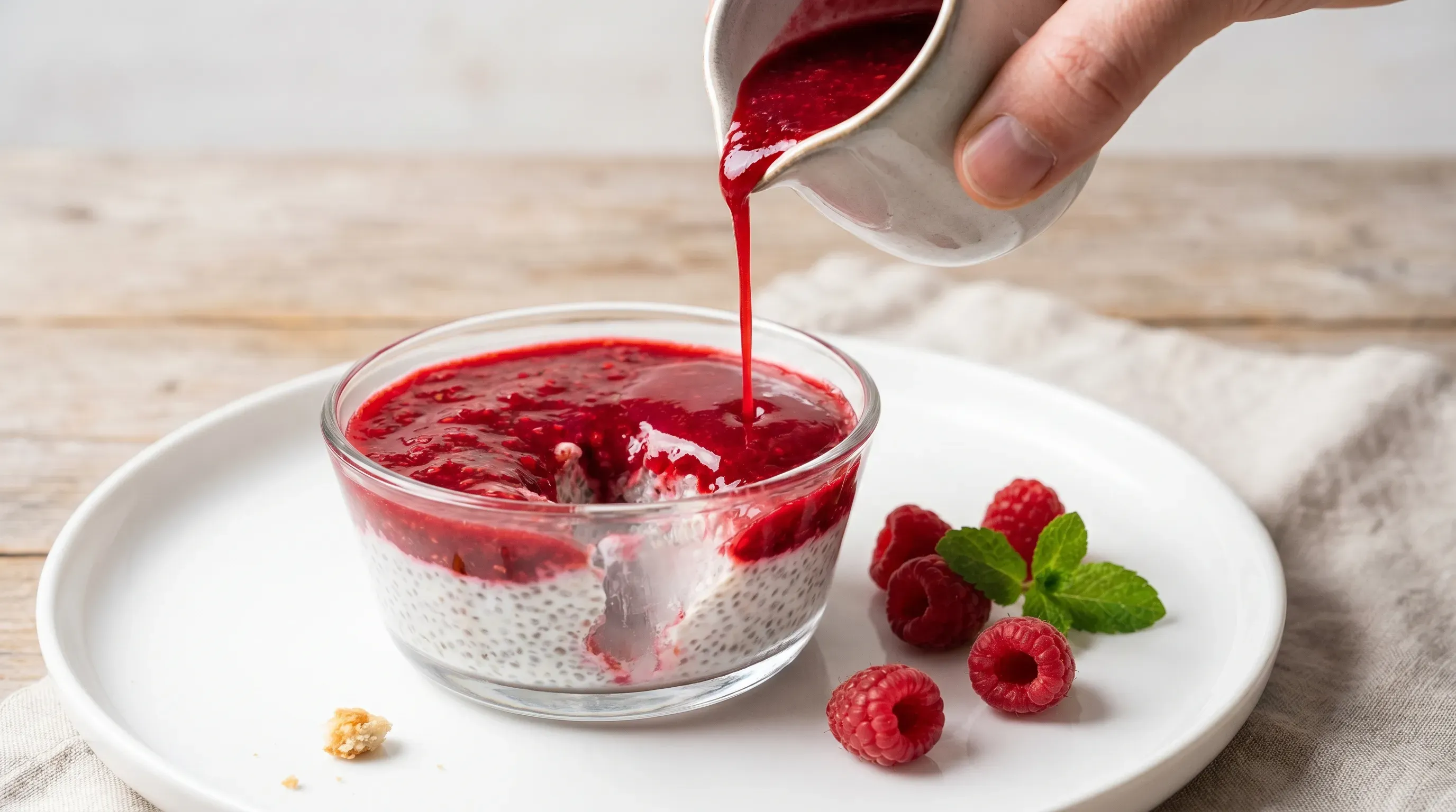 Chia Himbeeren Pudding