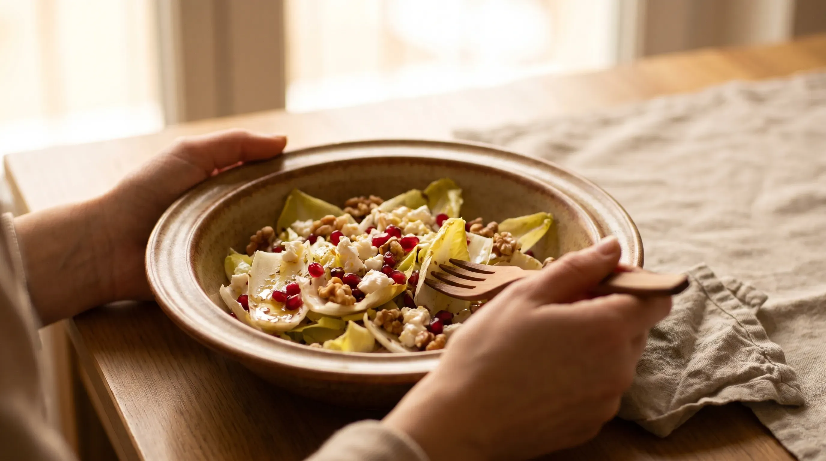 Chicorée Salat mit Granatapfel