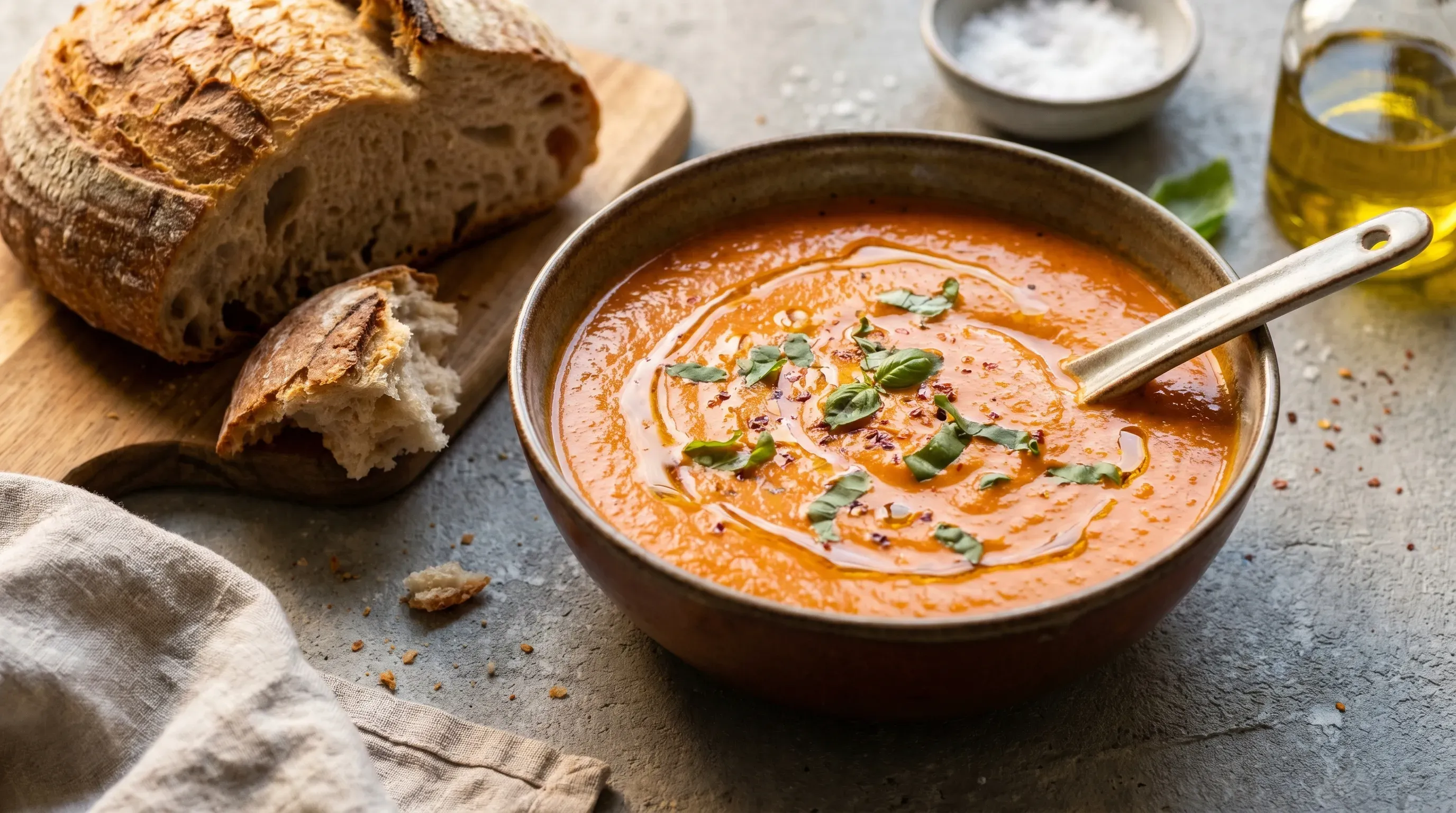 Cremige Tomaten-Paprika-Suppe