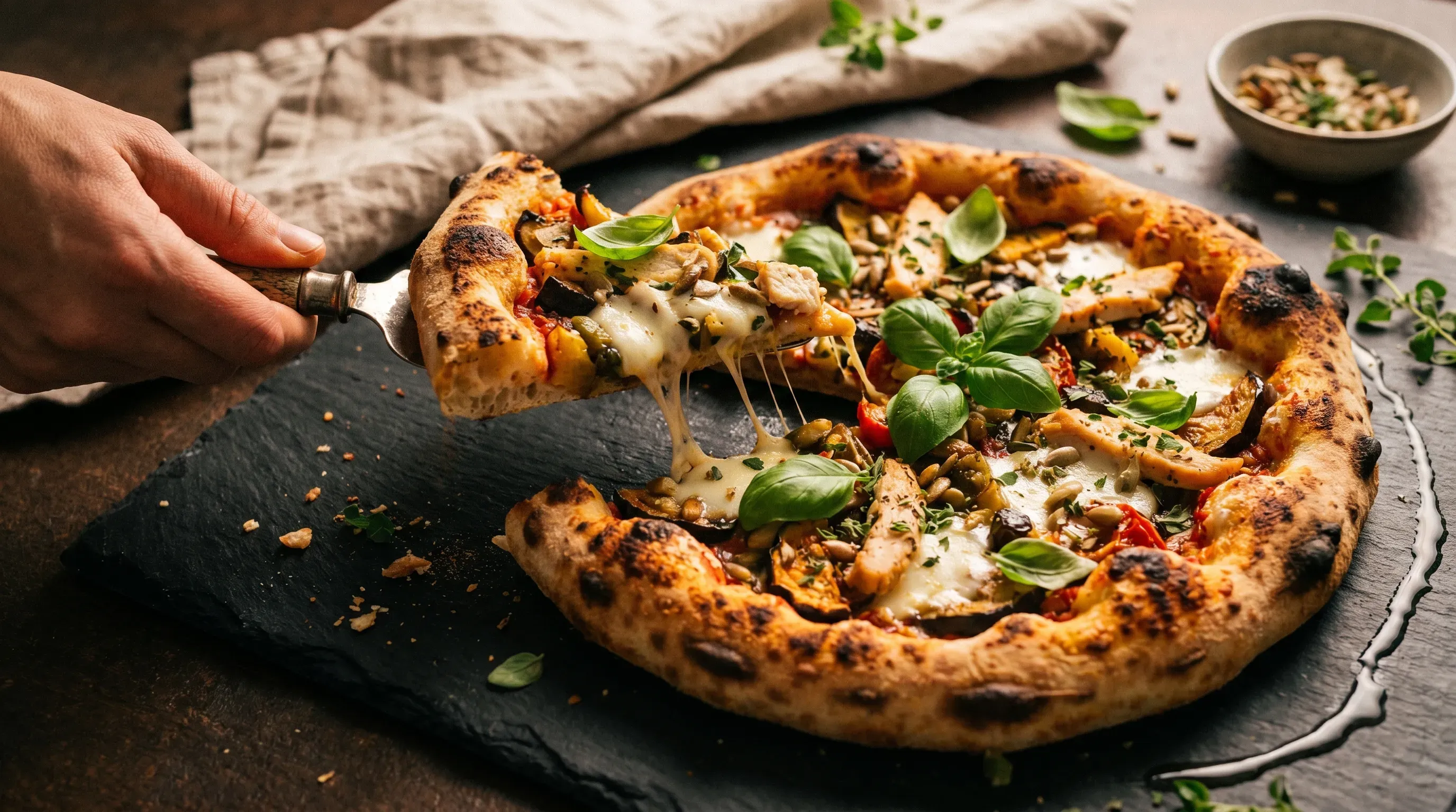 Darmfreundliche Proteinpizza