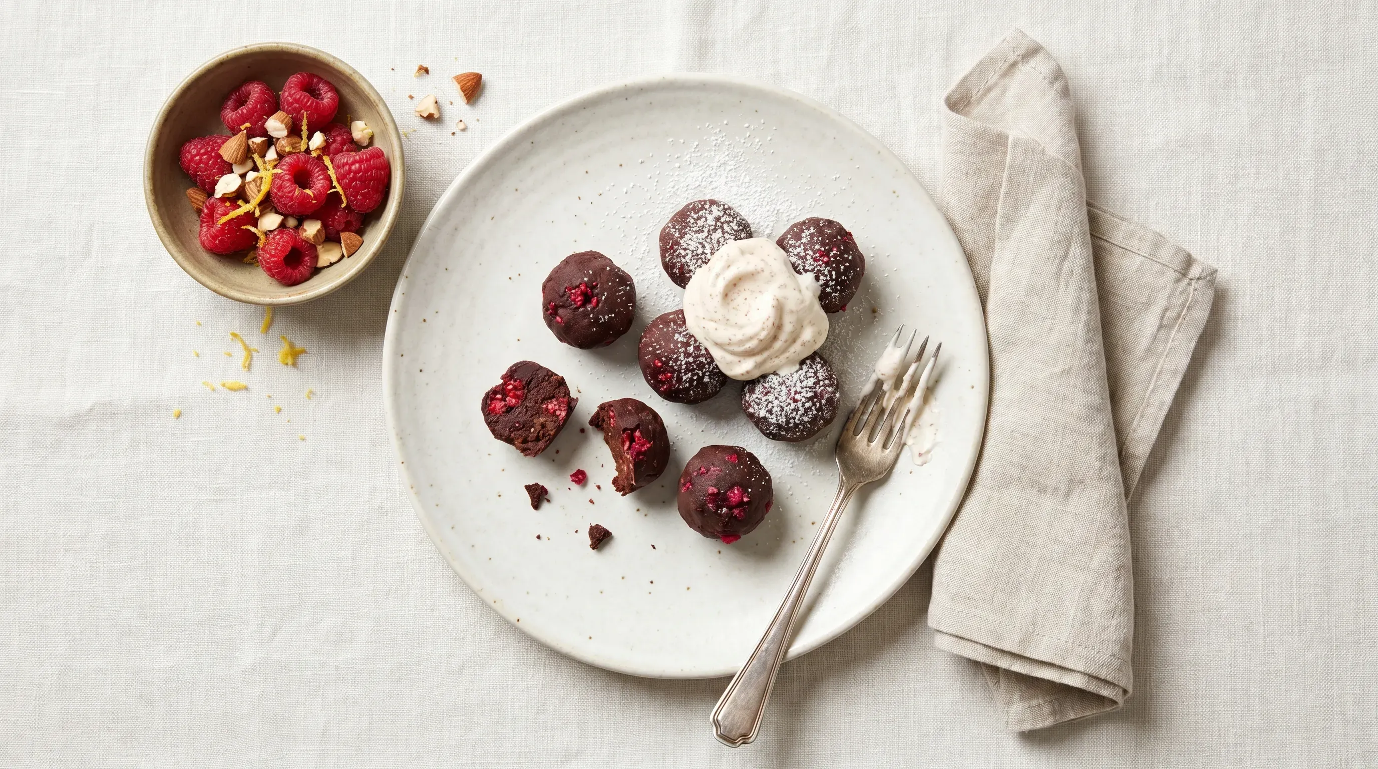 Darmgesunde Himbeeren Pralinen
