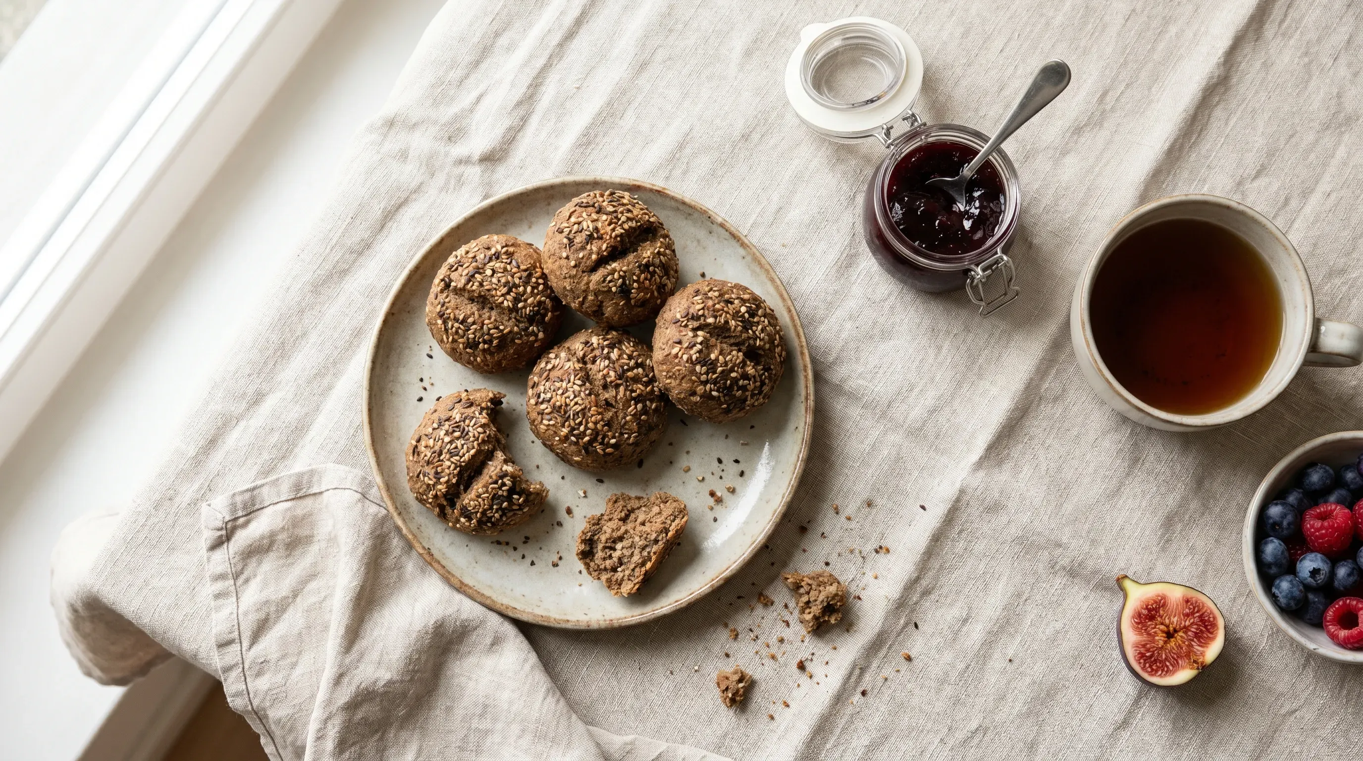 Darmgesunde Proteinbrötchen