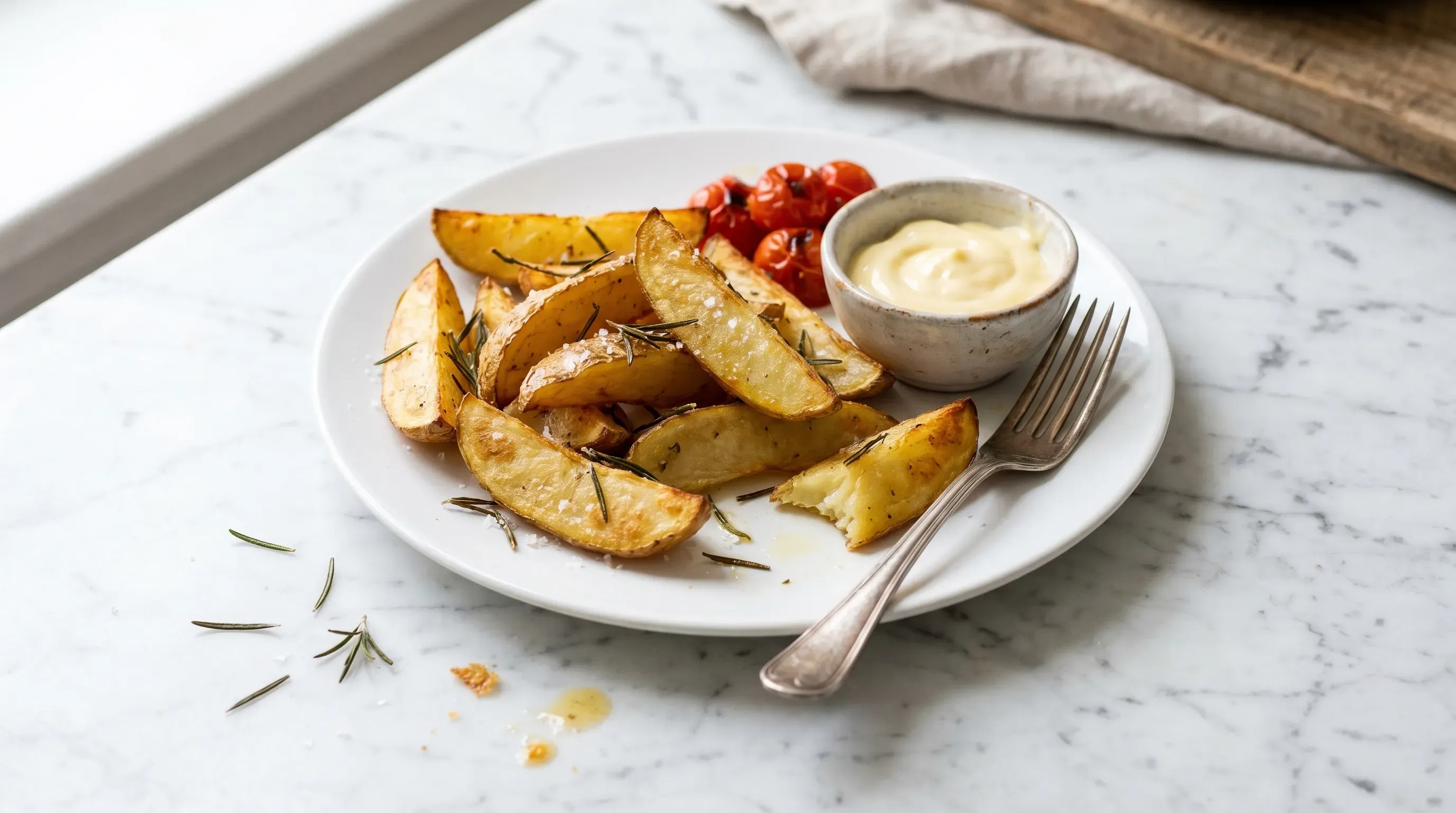 Einfache, knusprige Rosmarin-Pommes bzw. Wedges