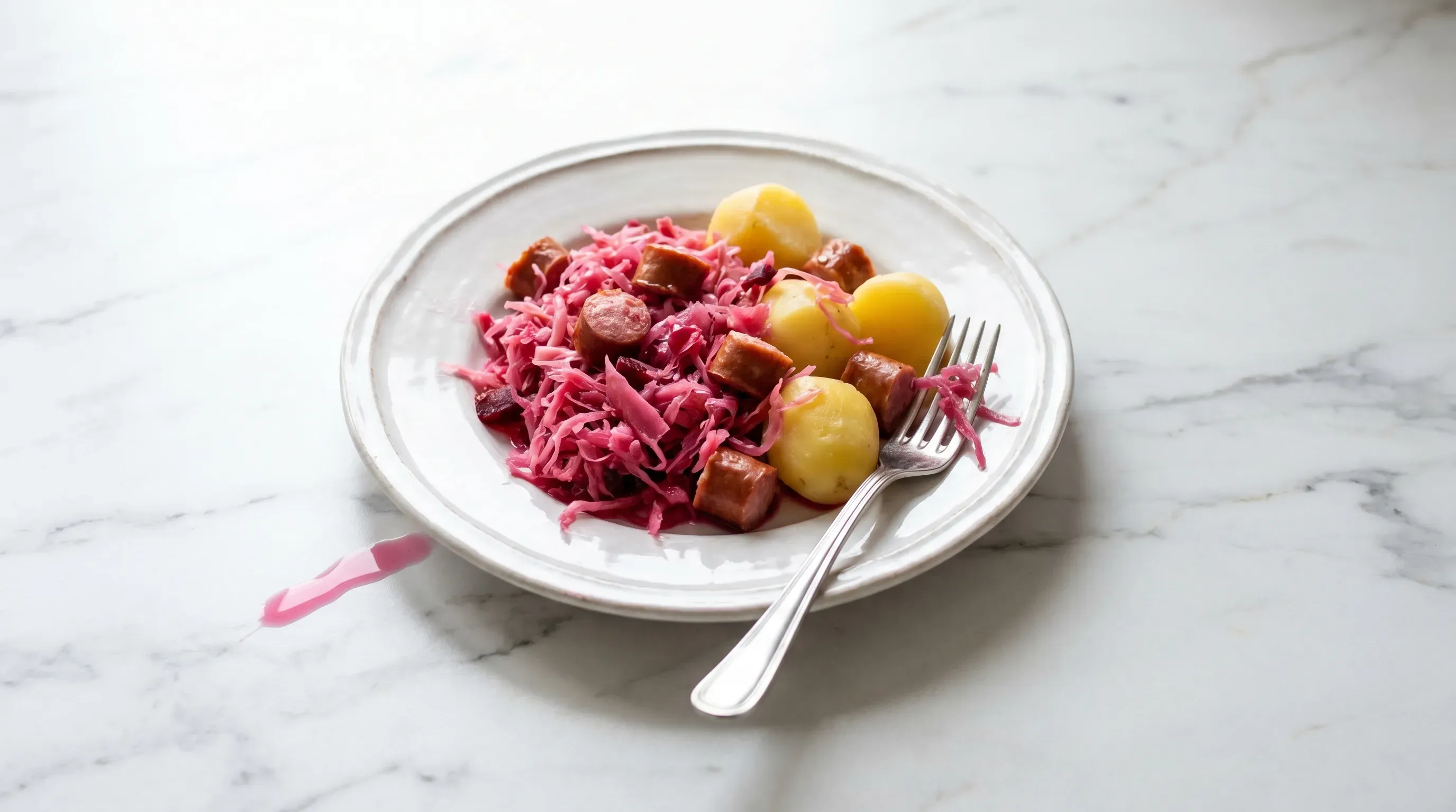 Einfachstes (pinkes) Sauerkraut