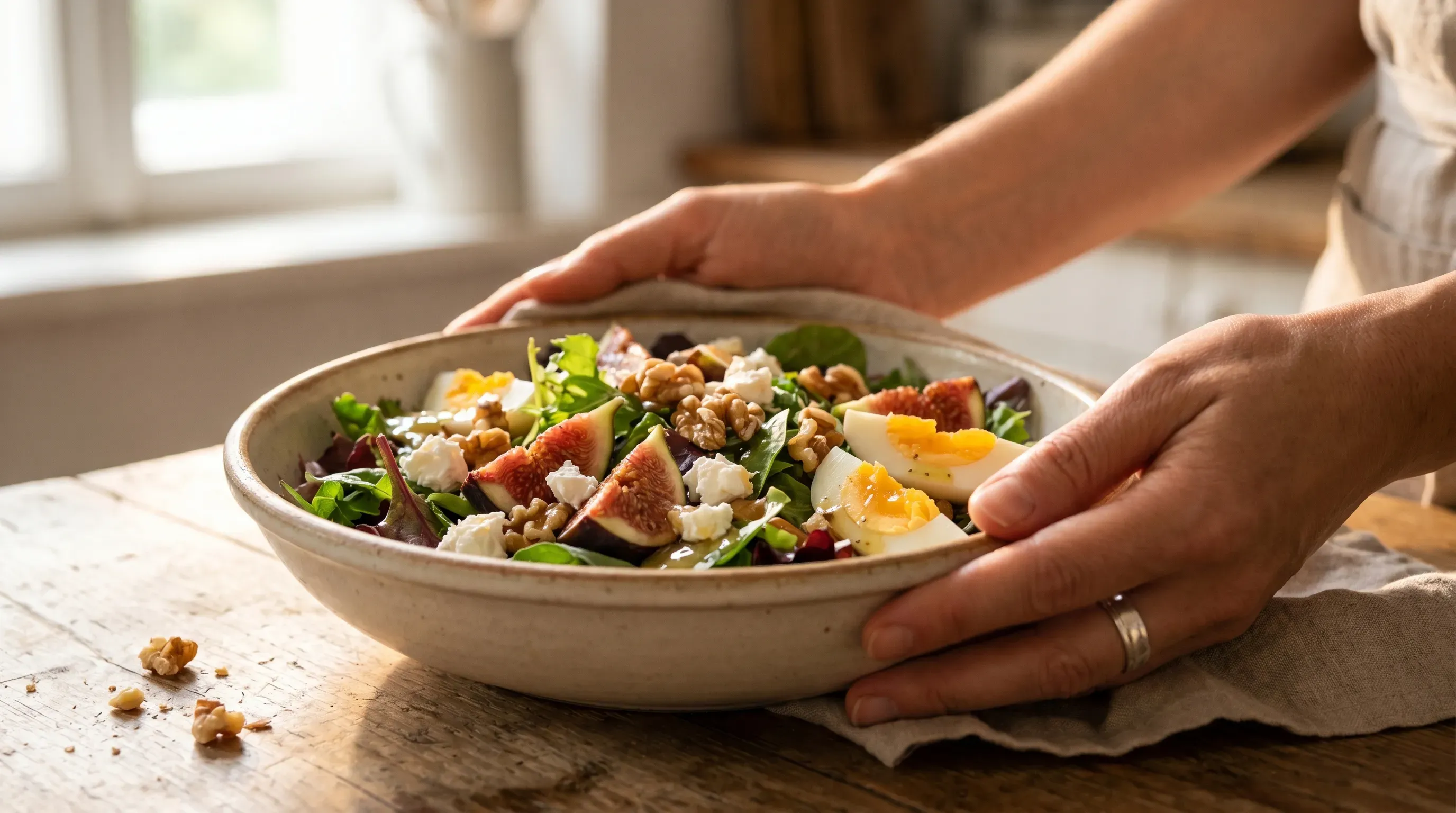 Feigensalat mit Ei – glutenfrei & vegetarisch & histaminarm