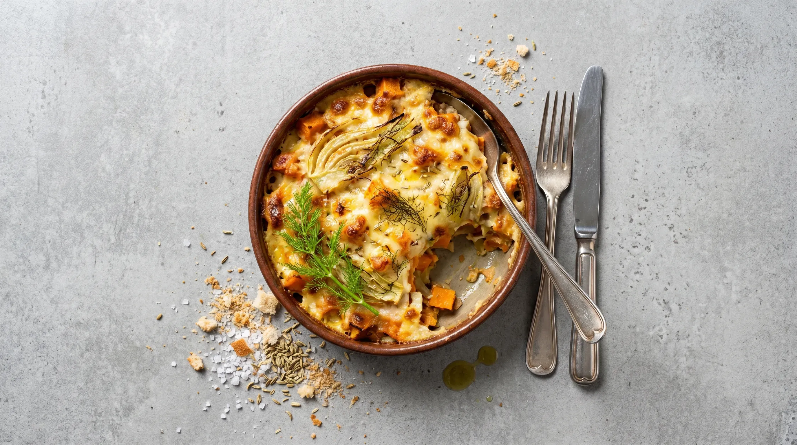 Fenchel-Süßkartoffel-Auflauf