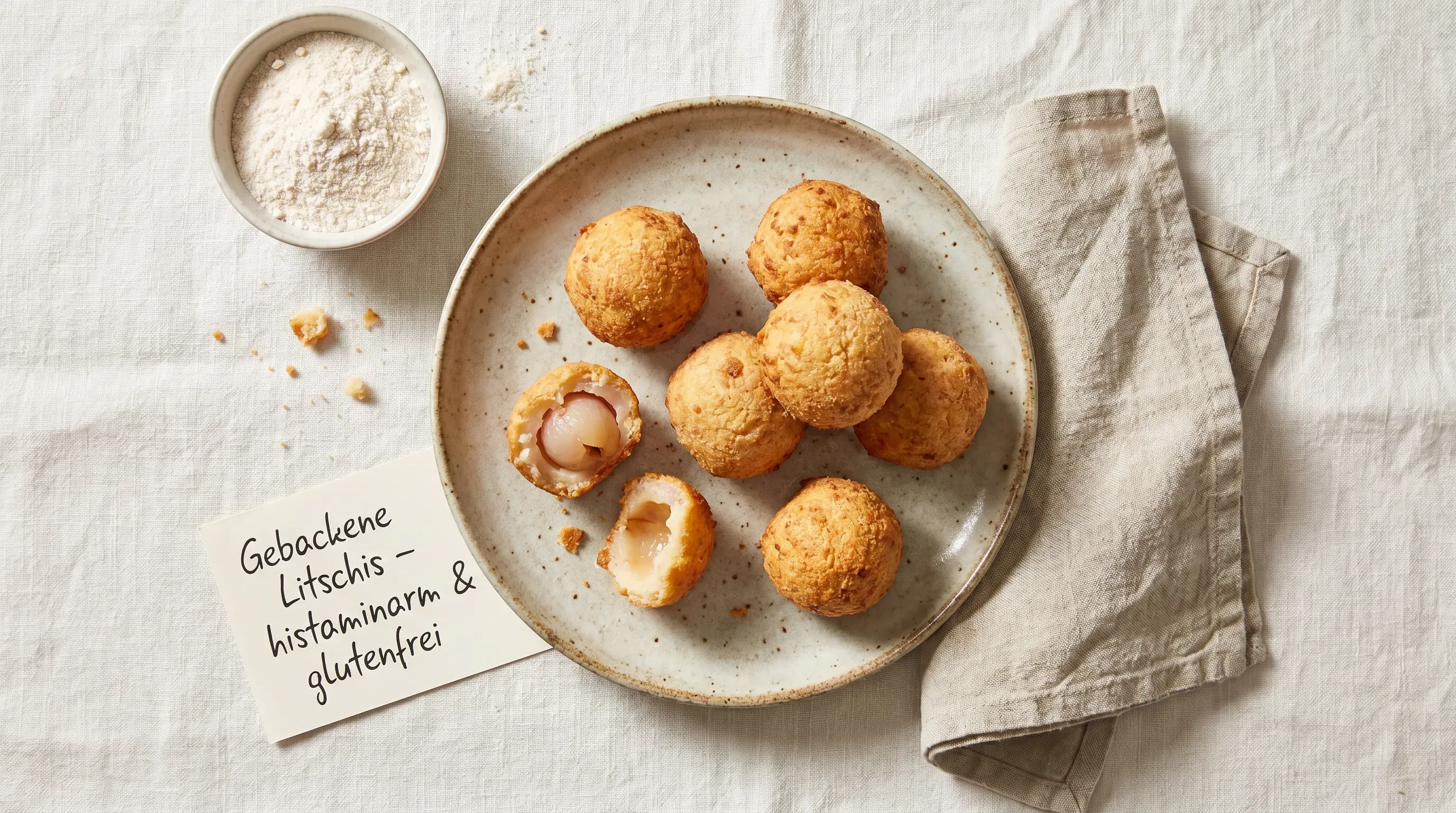 Gebackene Litschis – histaminarm & glutenfrei