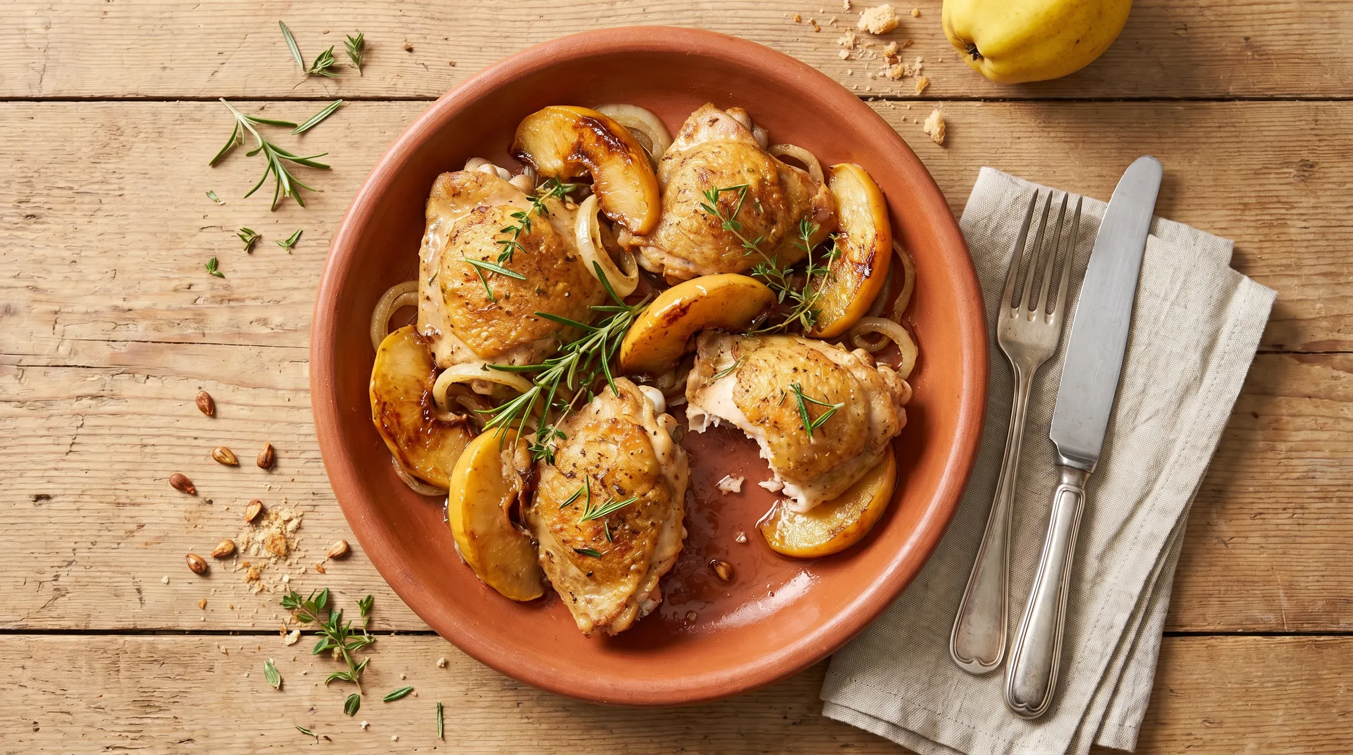 Gebackenes Quittenhähnchen