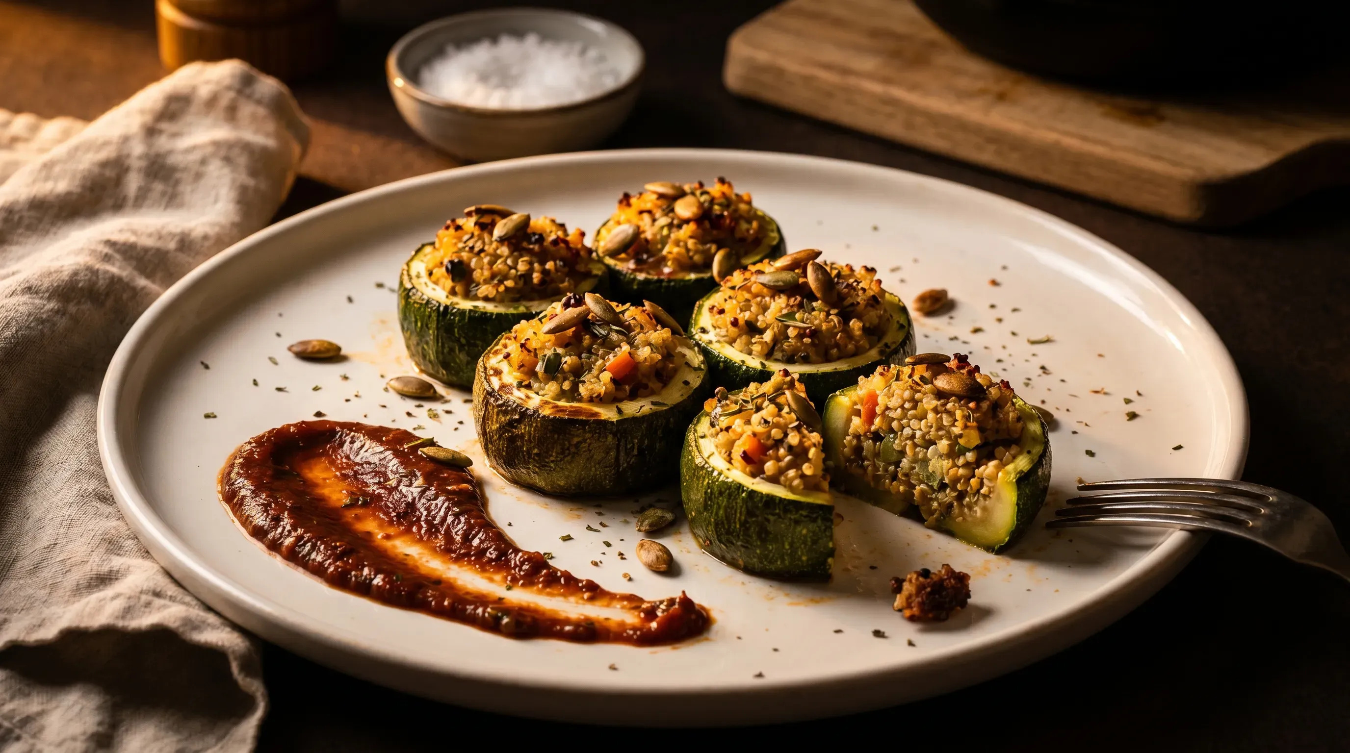 Gefüllte Zucchini – histaminarm & glutenfrei & vegetarisch