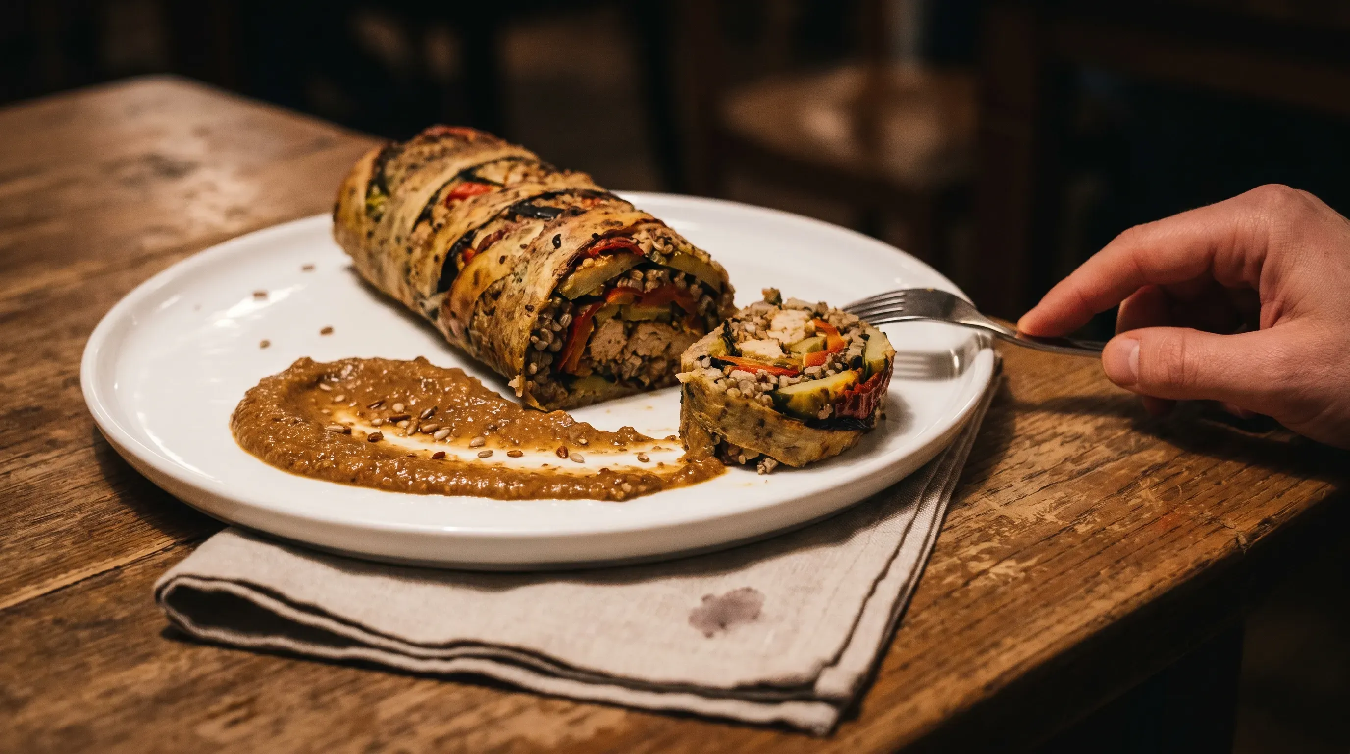 Gemüse-Protein-Rolle