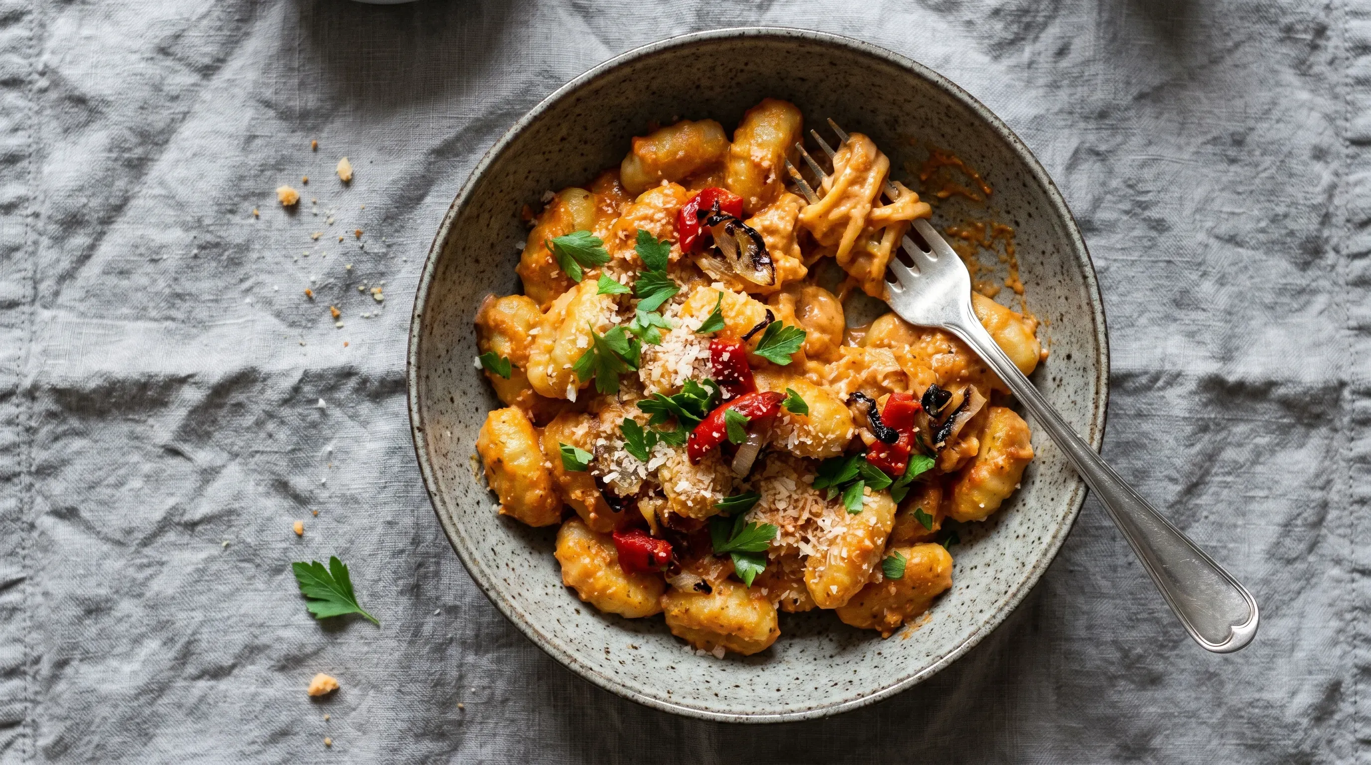 Gnocchi mit würziger Paprika-Zwiebel-Creme