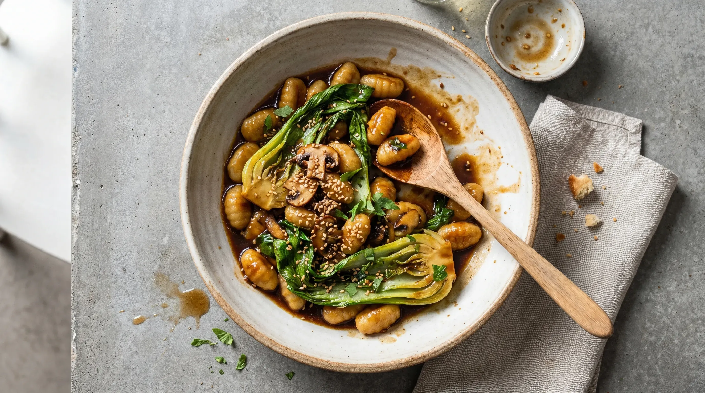 Gnocci mit Pak Choi