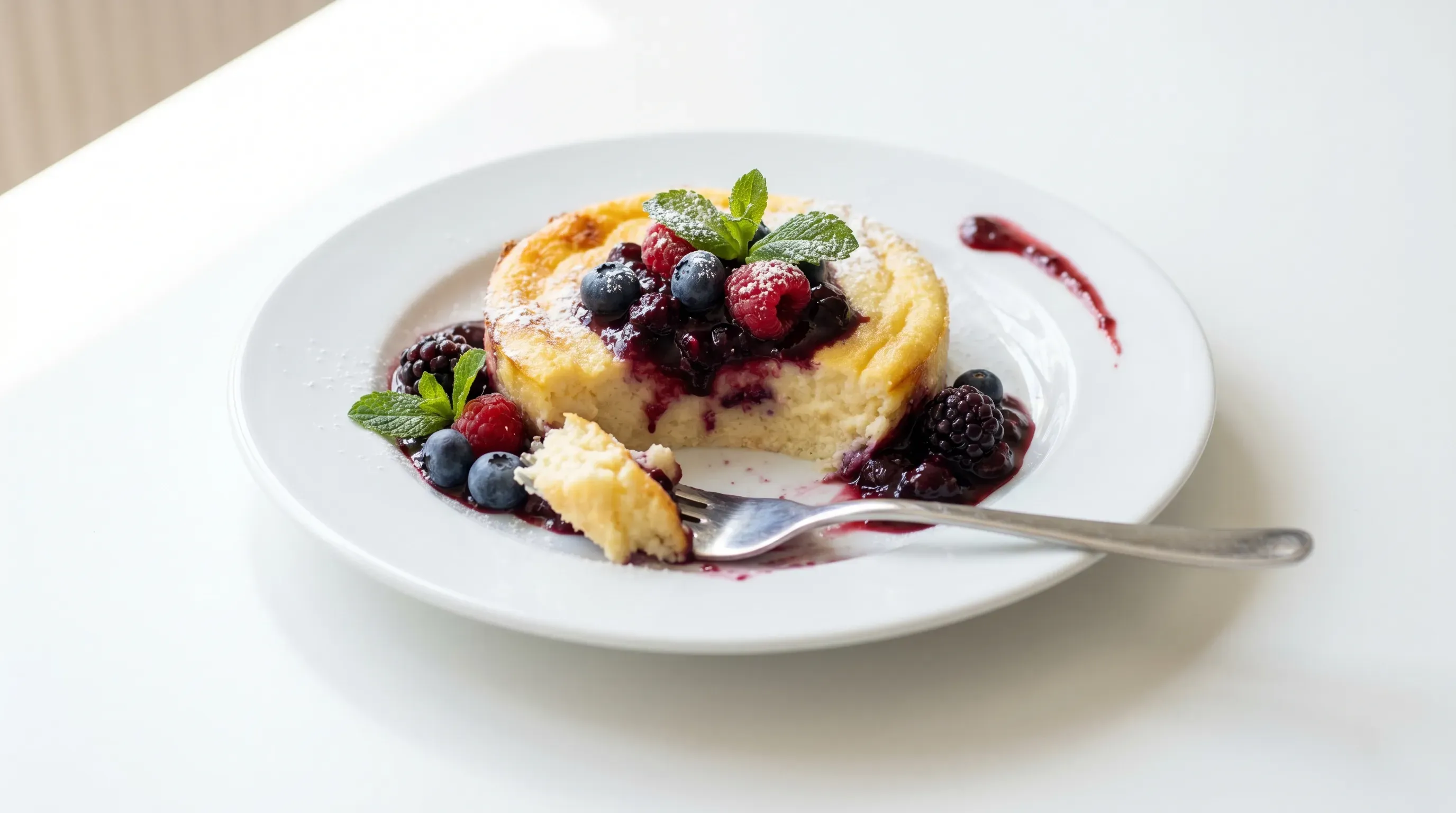 Grießbrei mit Kompott oder Beeren