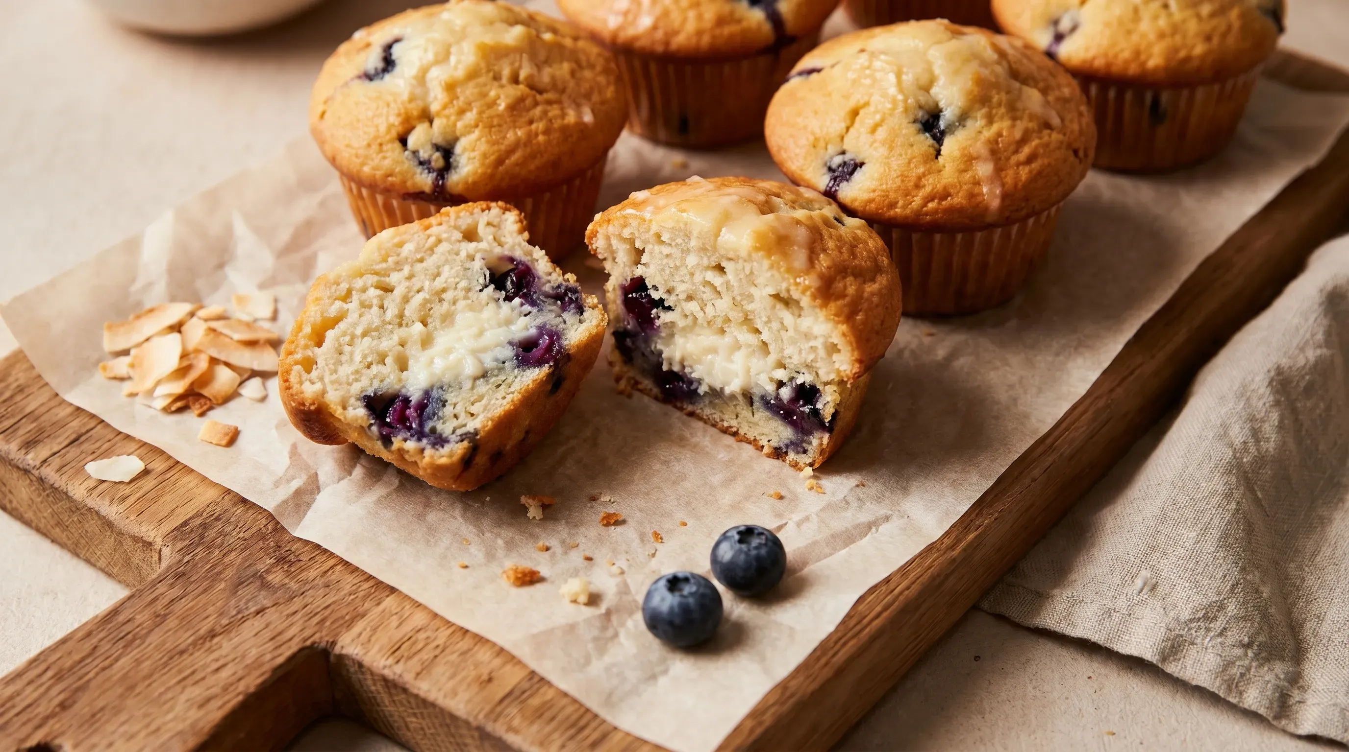Heidelbeer-Kokos-Muffins – histaminarm