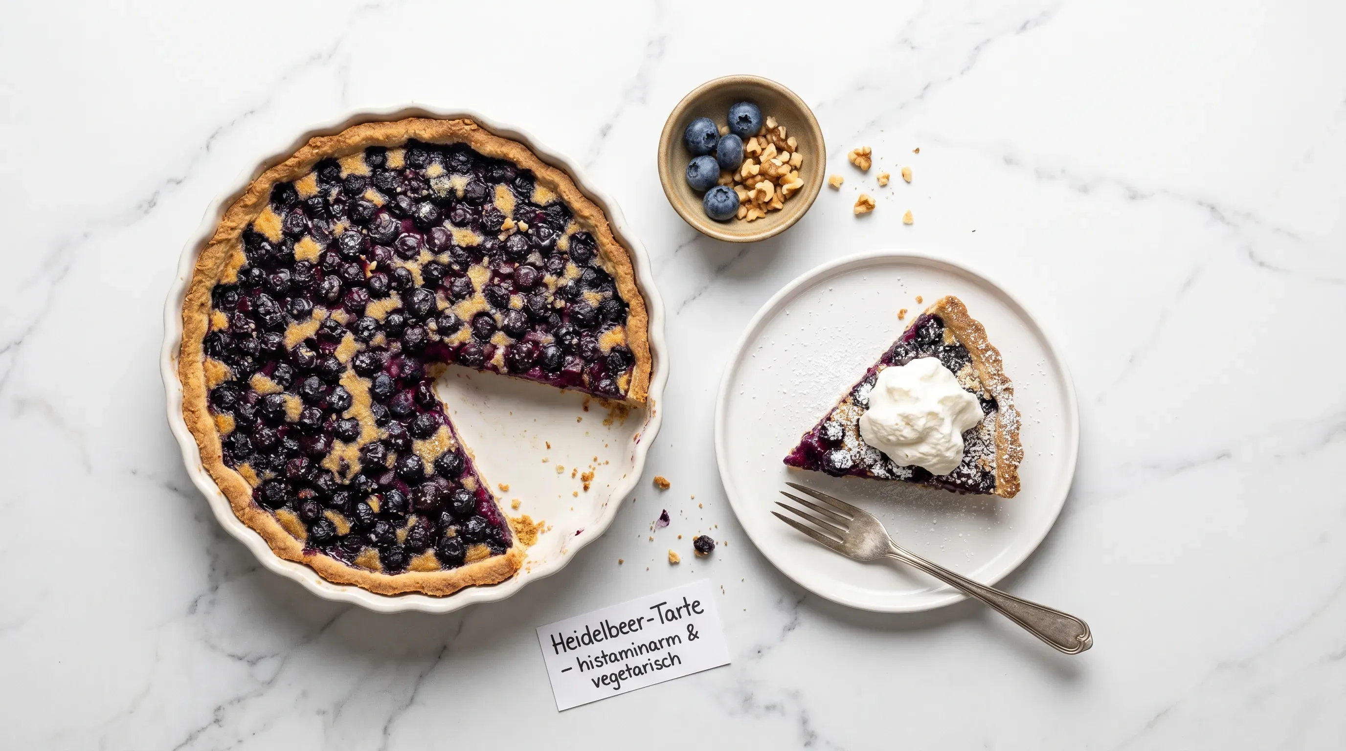 Heidelbeer-Tarte – histaminarm & vegetarisch