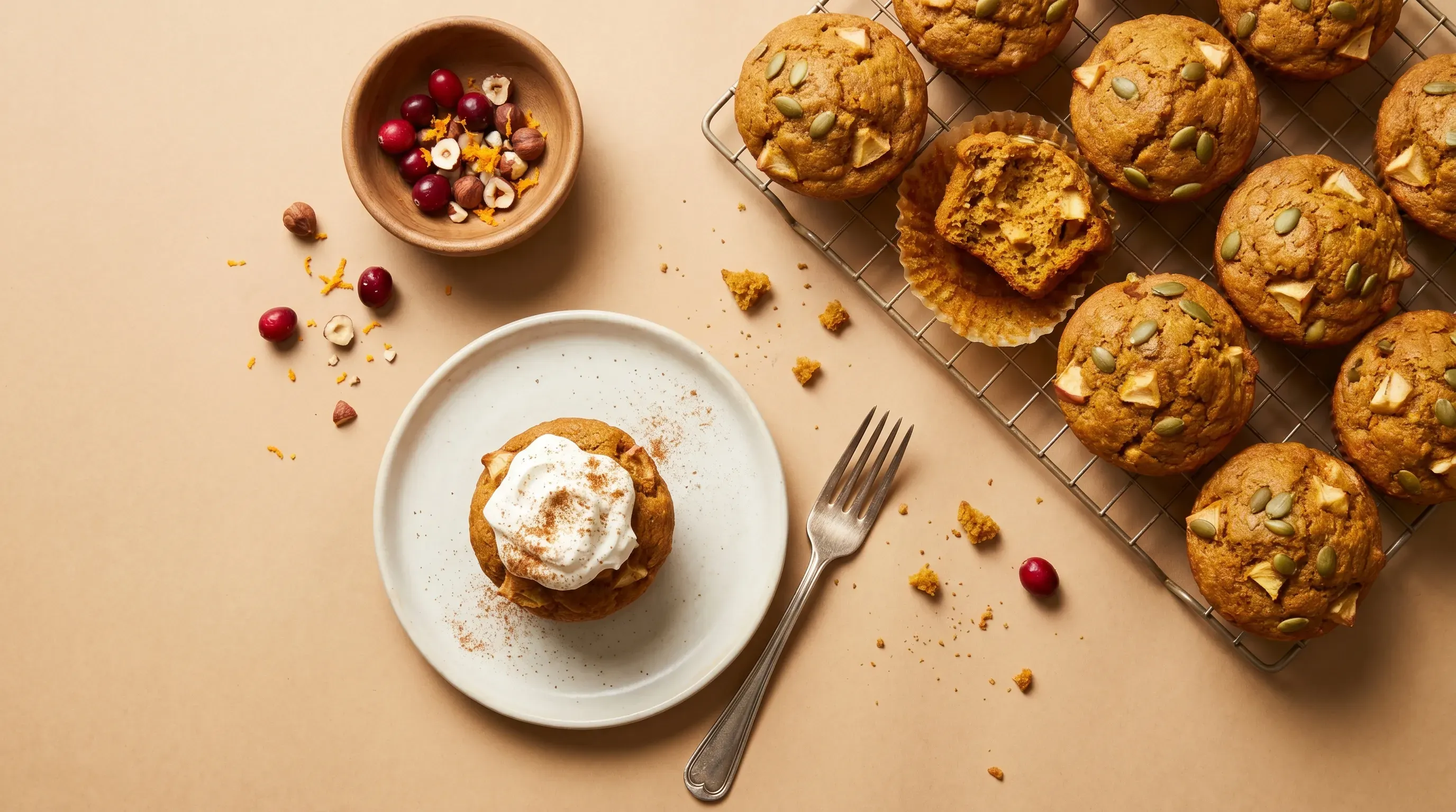 Herbstliche Muffins – vegetarisch & histaminarm