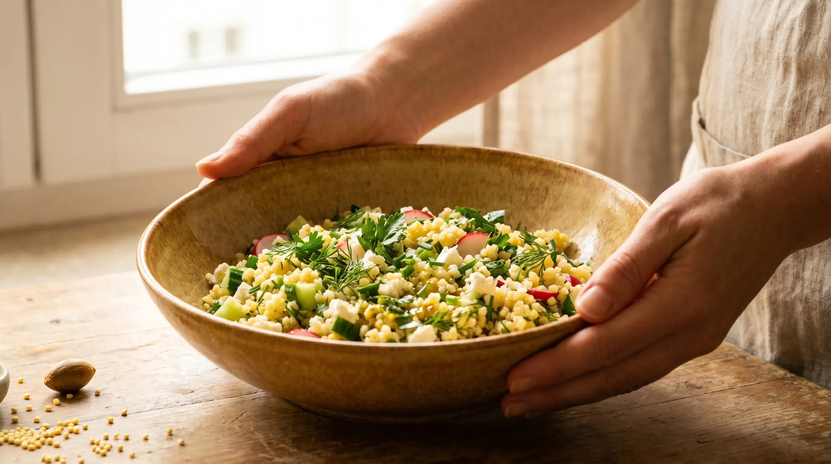 Hirsesalat mit frischen Kräutern
