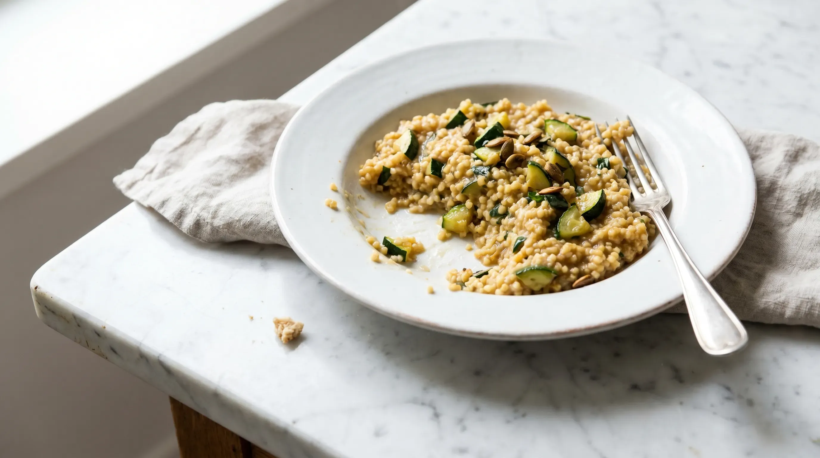 Hirsotto mit Zucchini und Kräutern