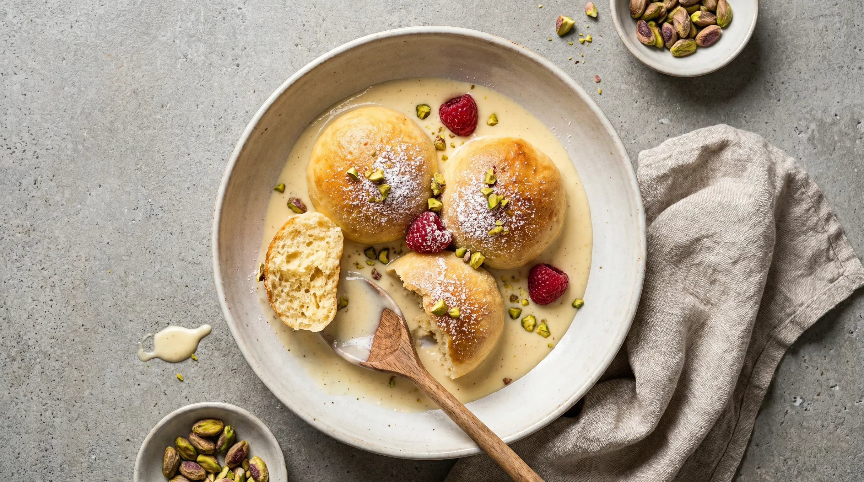 Histaminarme Dampfnudeln mit Vanillesauce