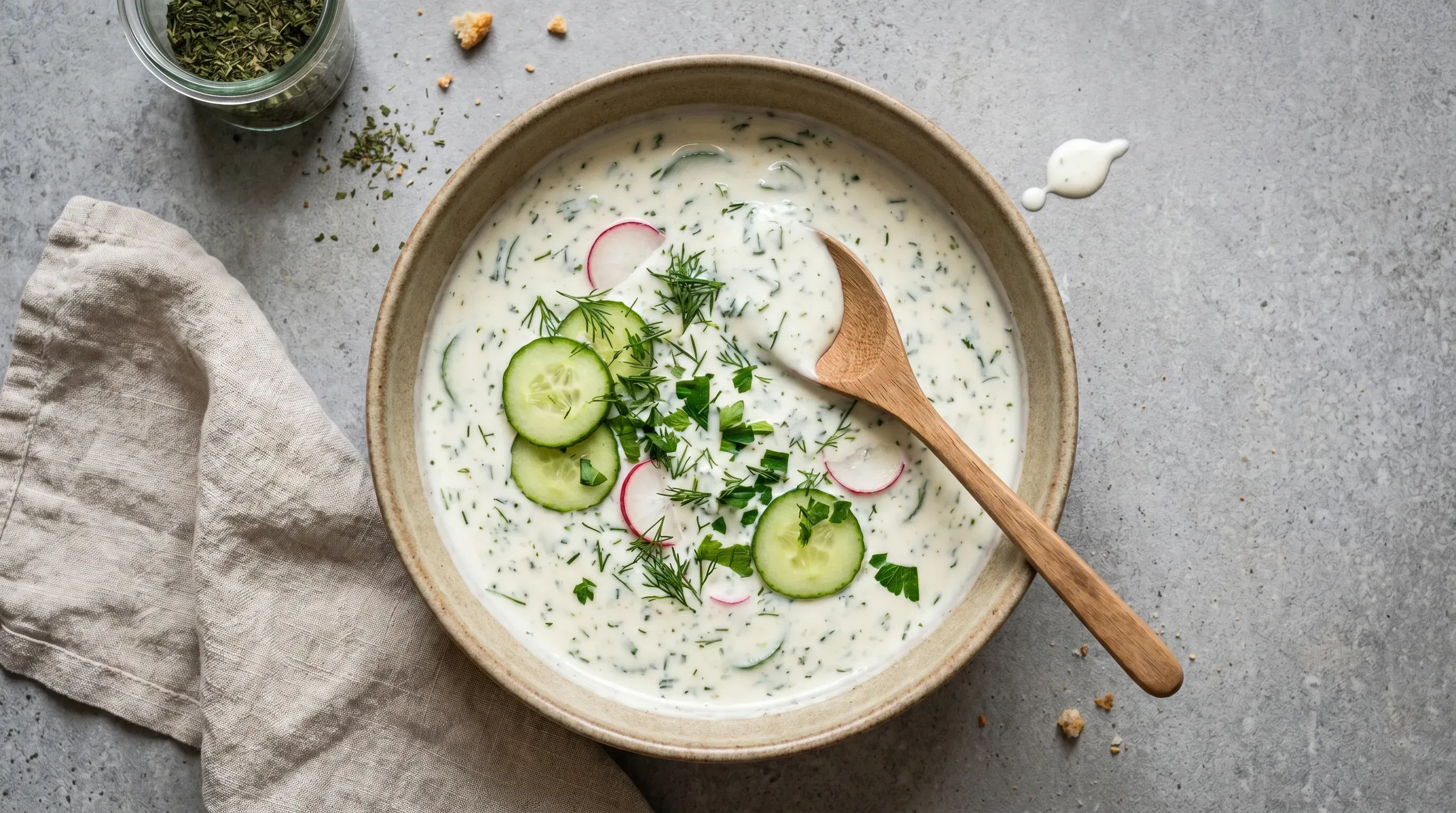 Histaminarme Joghurt-Salatsauce