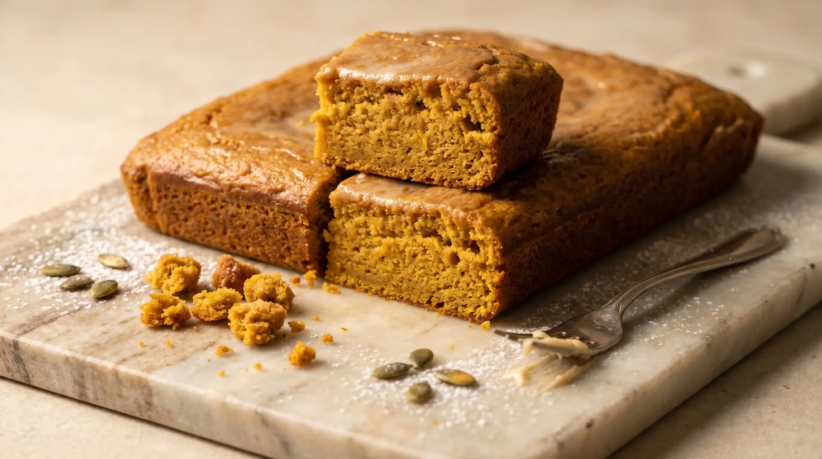 Histaminarme Kürbisblondies