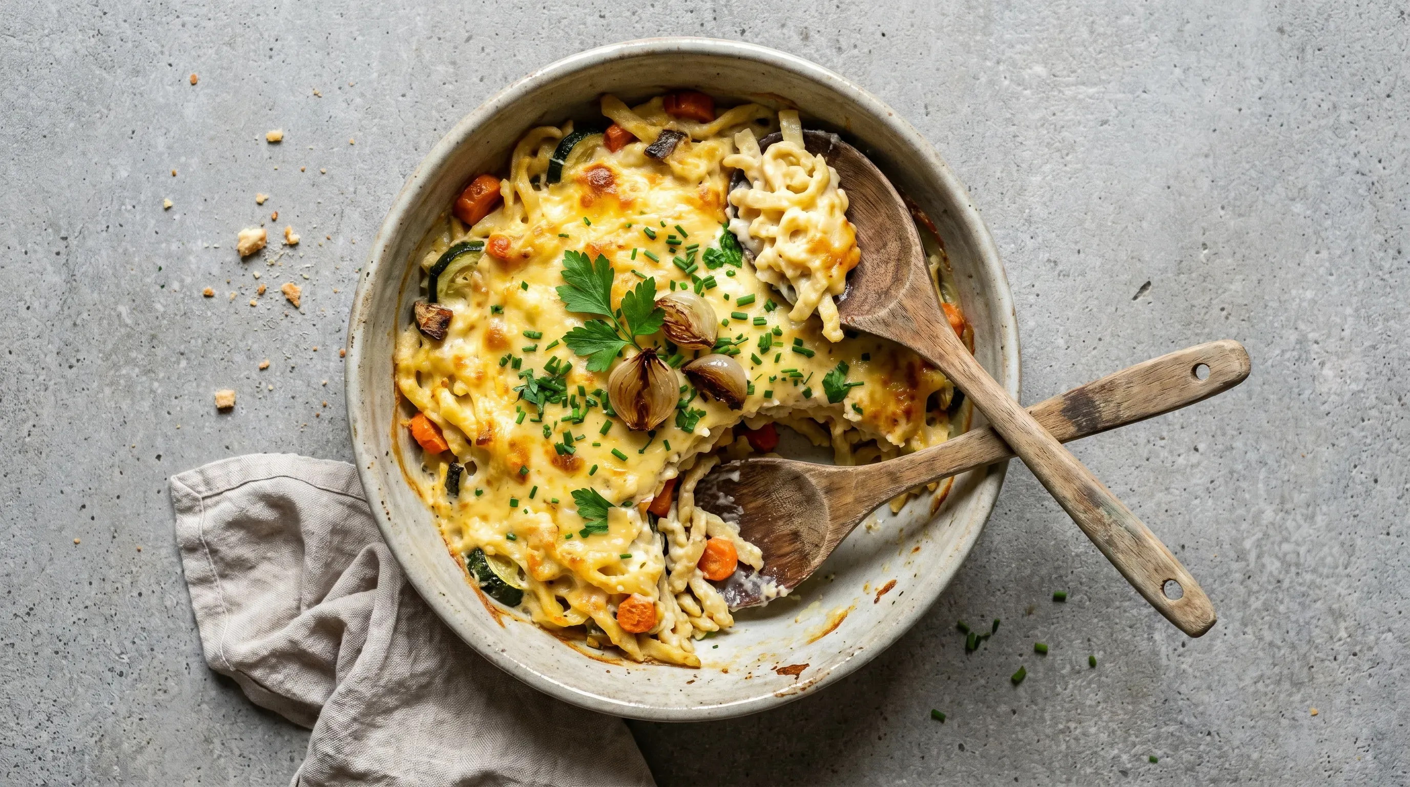 Histaminarmer Spätzleauflauf