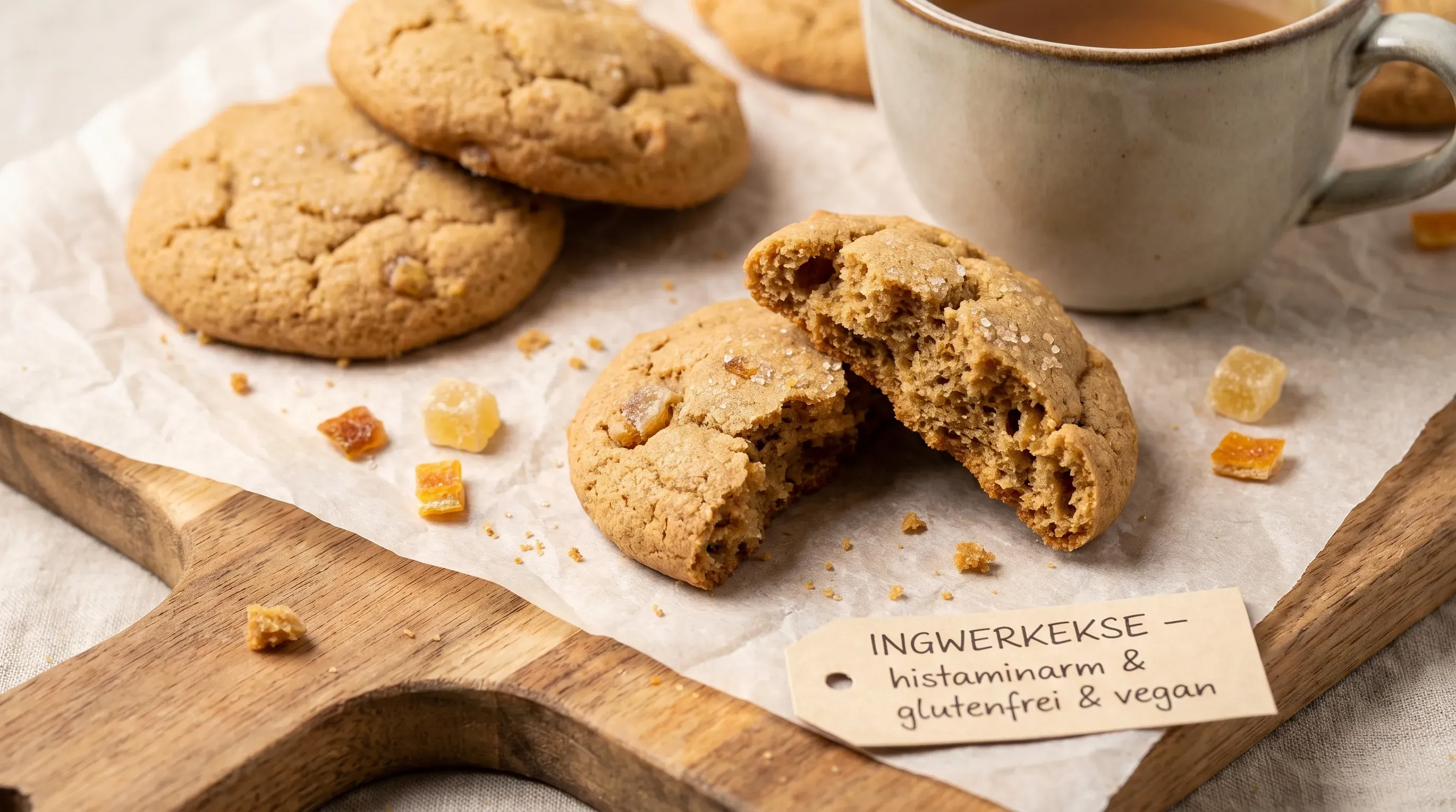 Ingwerkekse – histaminarm & glutenfrei & vegan