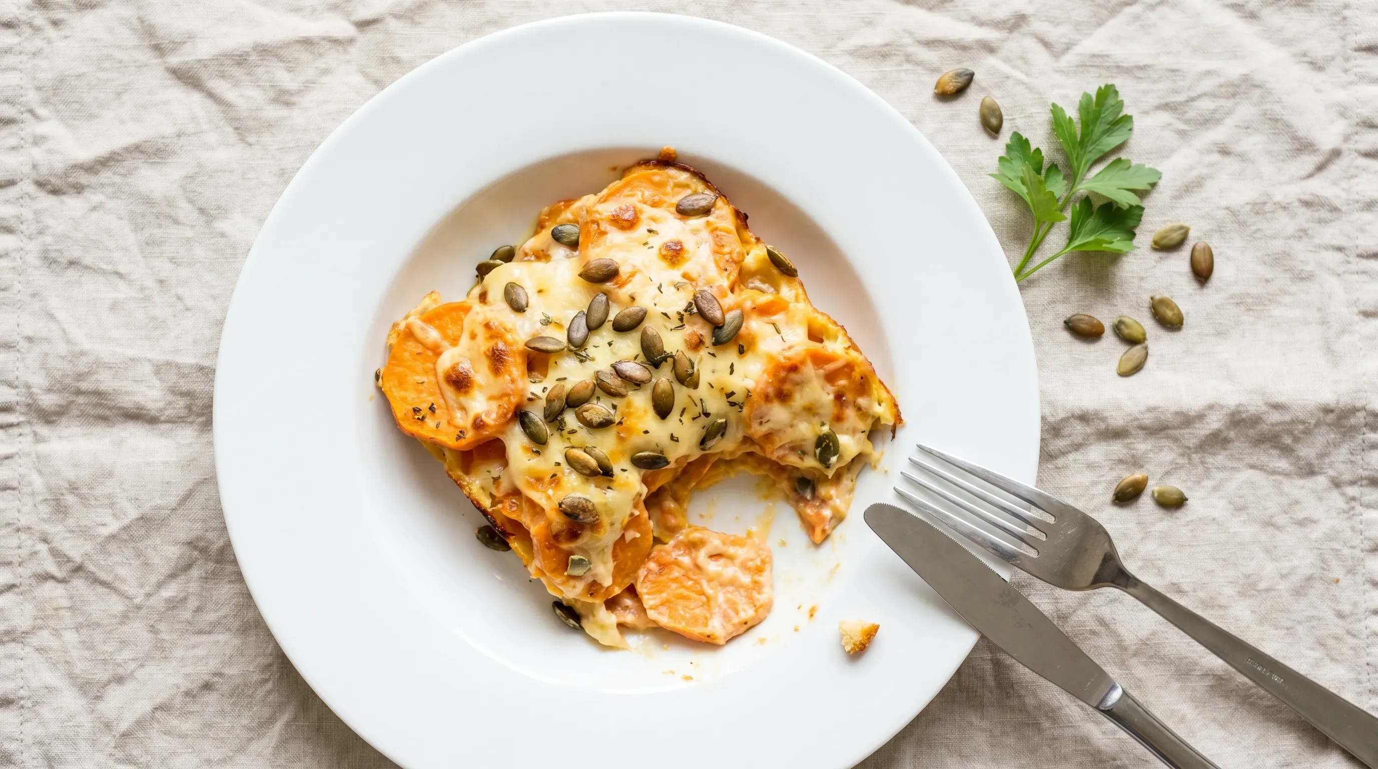 Süßkartoffel-Gratin – histaminarm & glutenfrei & vegetarisch
