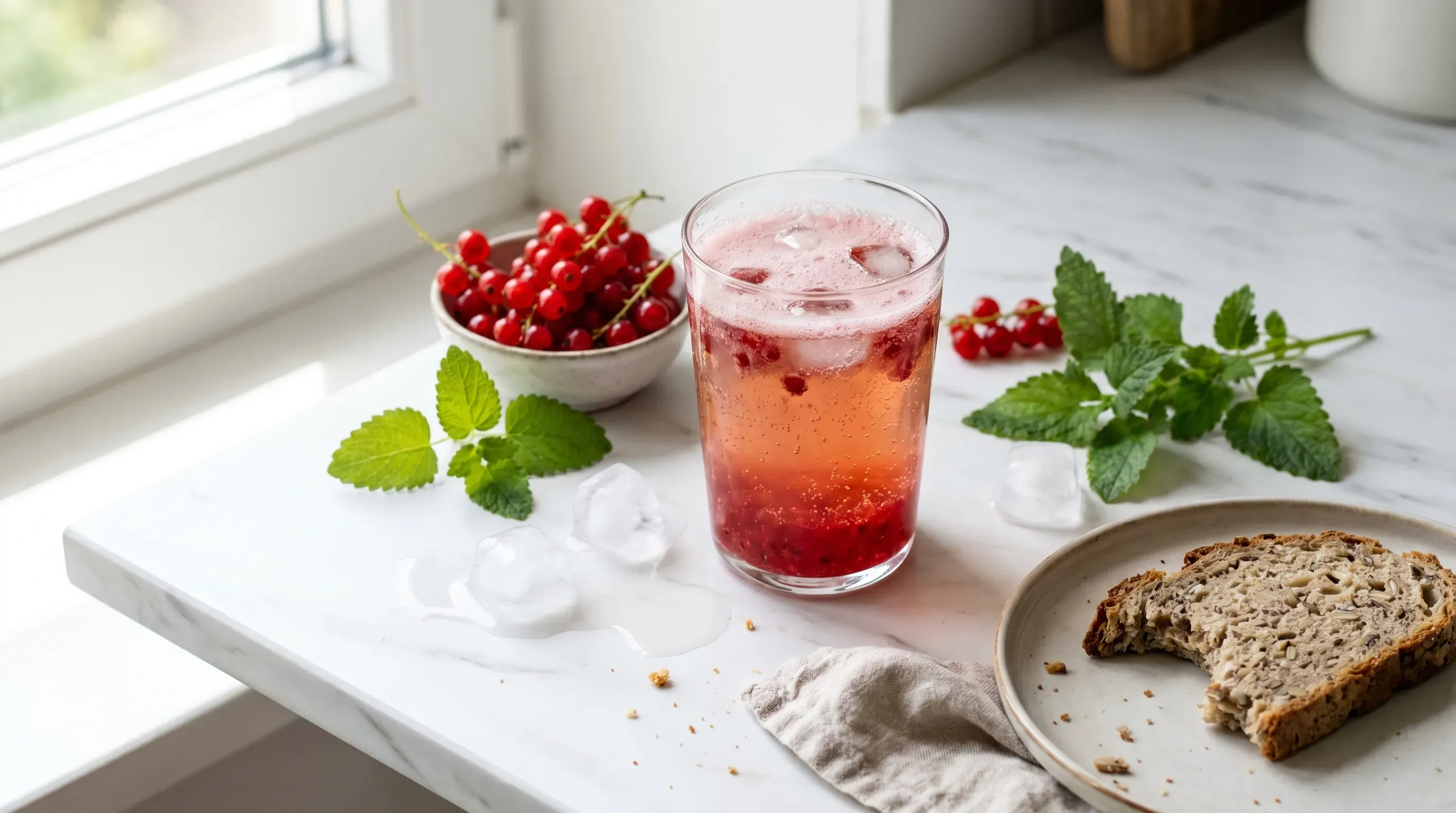 Johannisbeerschorle – histaminarm & glutenfrei & vegan