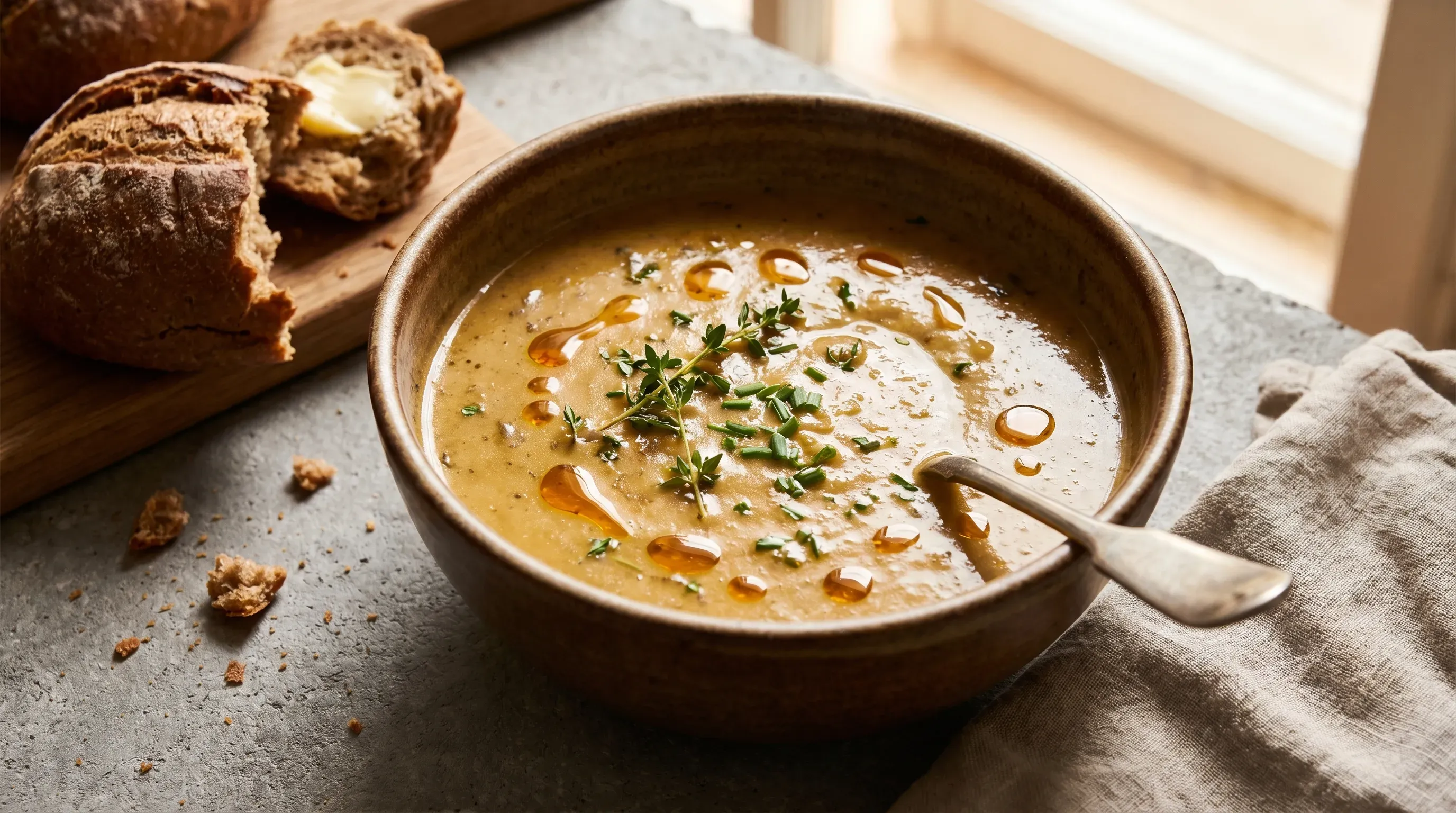 Käse-Pilz-Suppe – histaminarm & vegetarisch