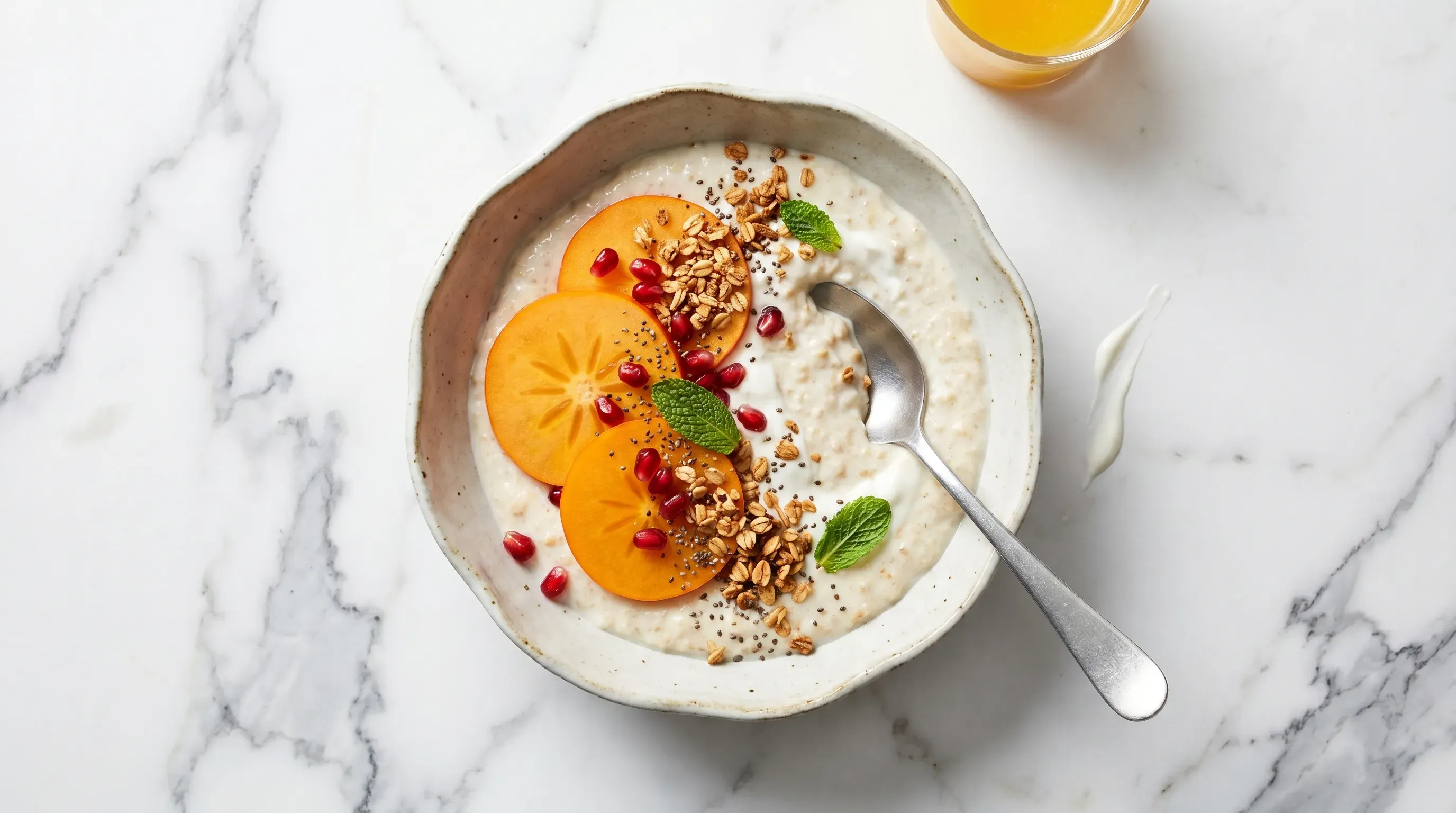 Kaki Joghurt Porridge