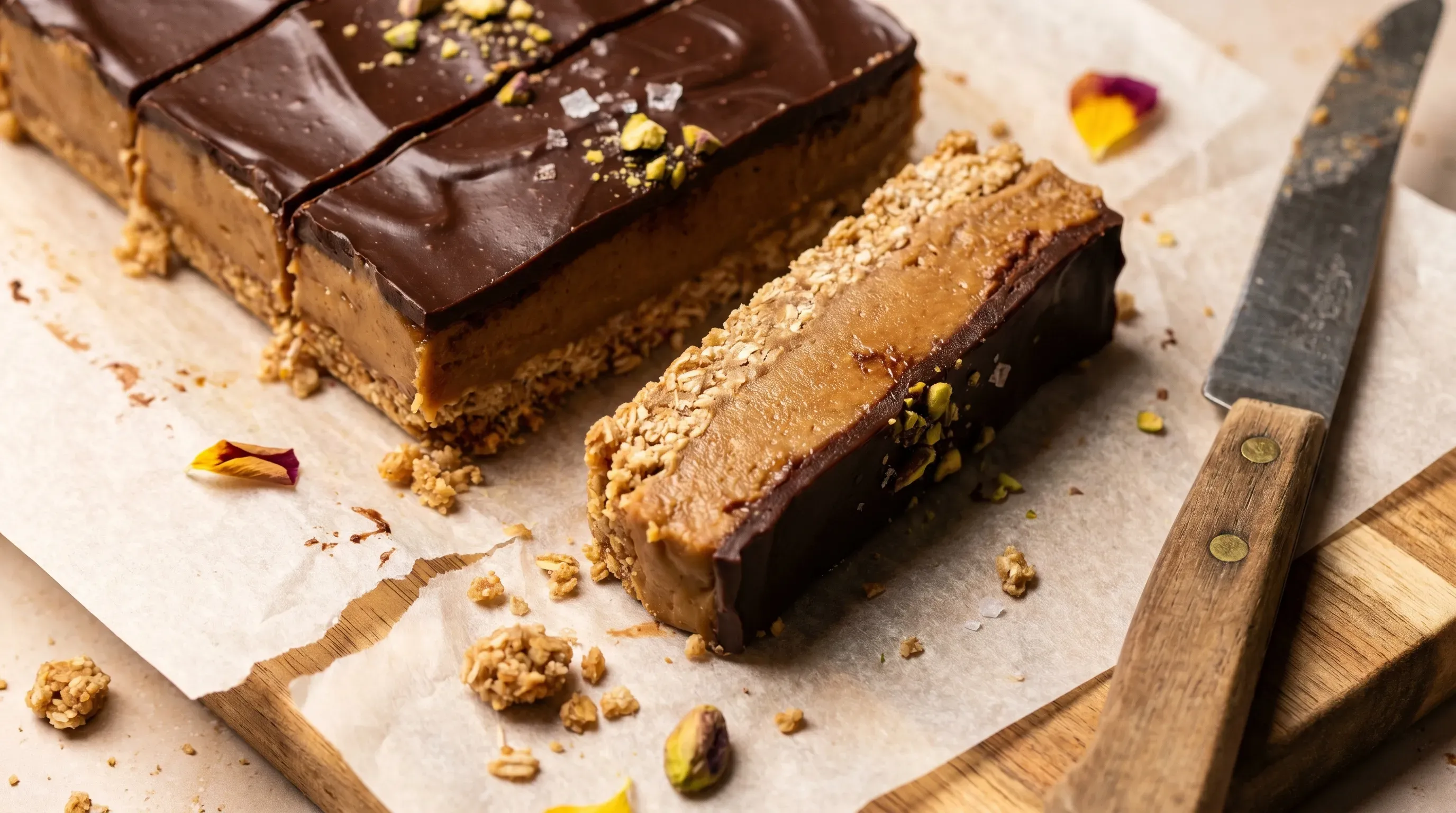 Karamell-Slices – histaminarm & glutenfrei & vegan