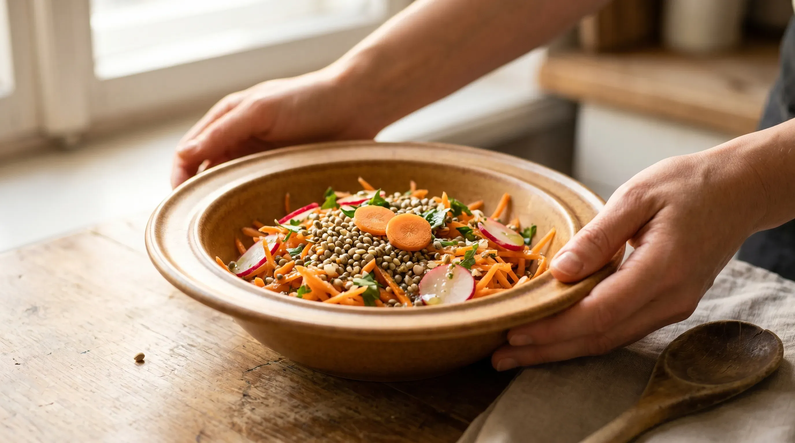 Karotten-Hanf-Salat – histaminarm & glutenfrei & vegan