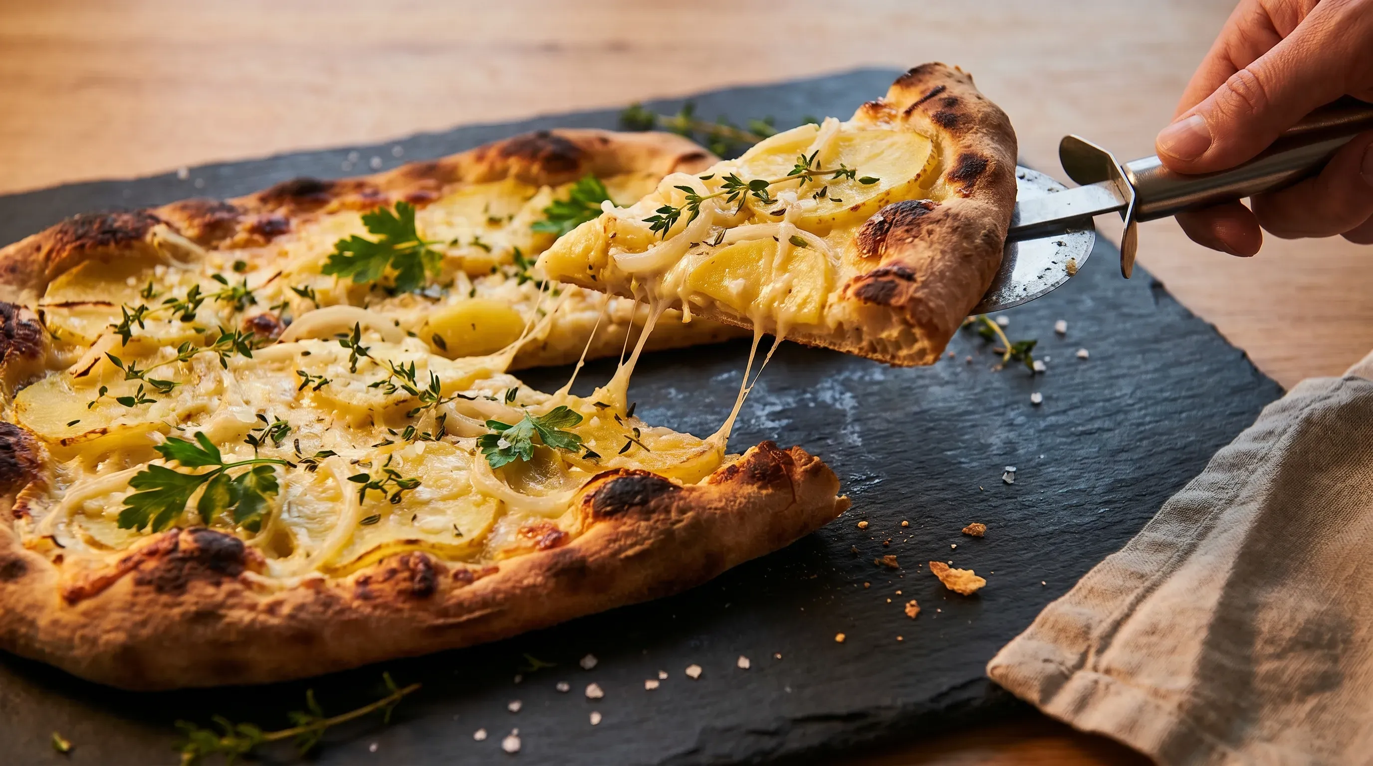 Kartoffel-Zwiebel-Flammkuchen