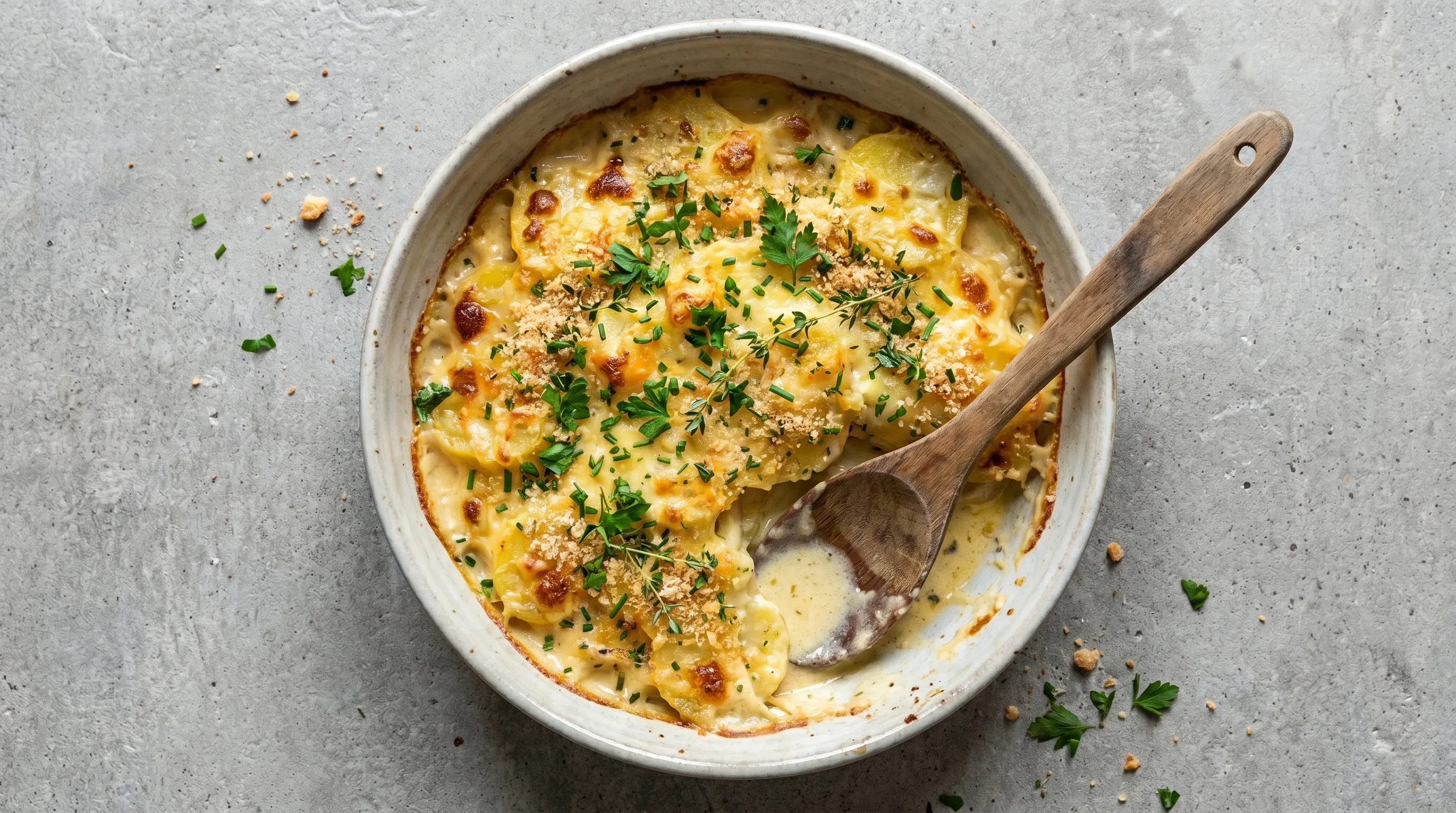 Kartoffelgratin mit frischen Kräutern
