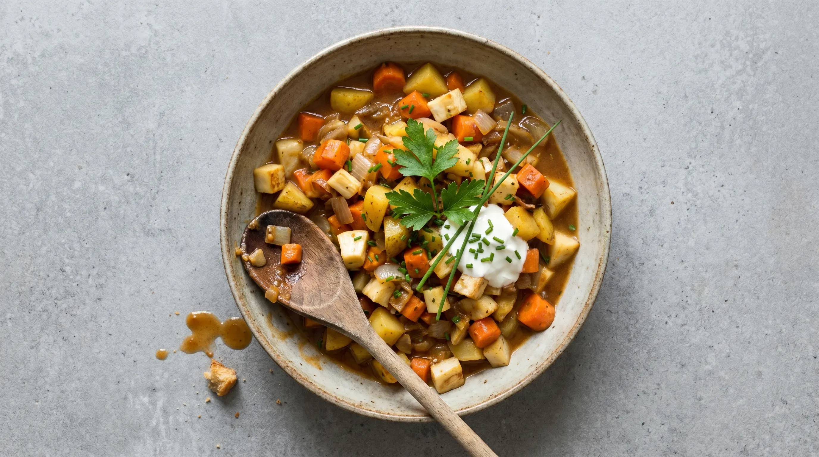 Kartoffelpfanne mit Wurzelgemüse
