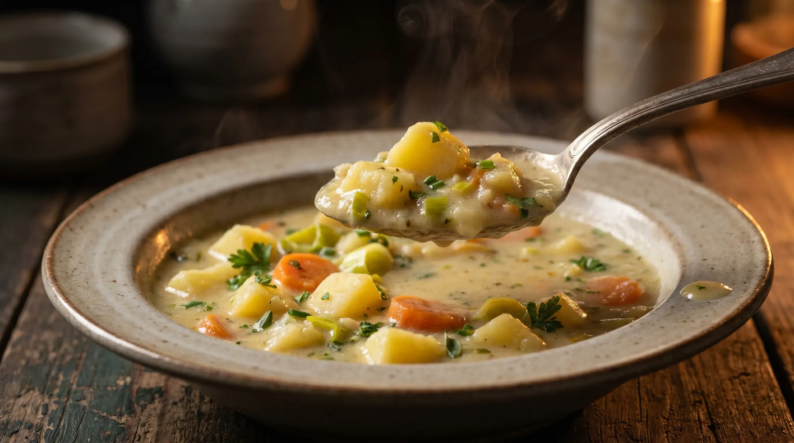 Kartoffelsuppe mit frischen Kräutern