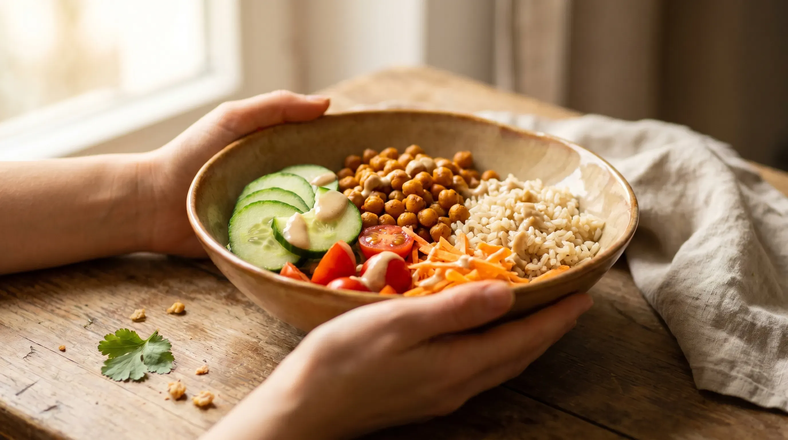 Kichererbsen Reis Bowl