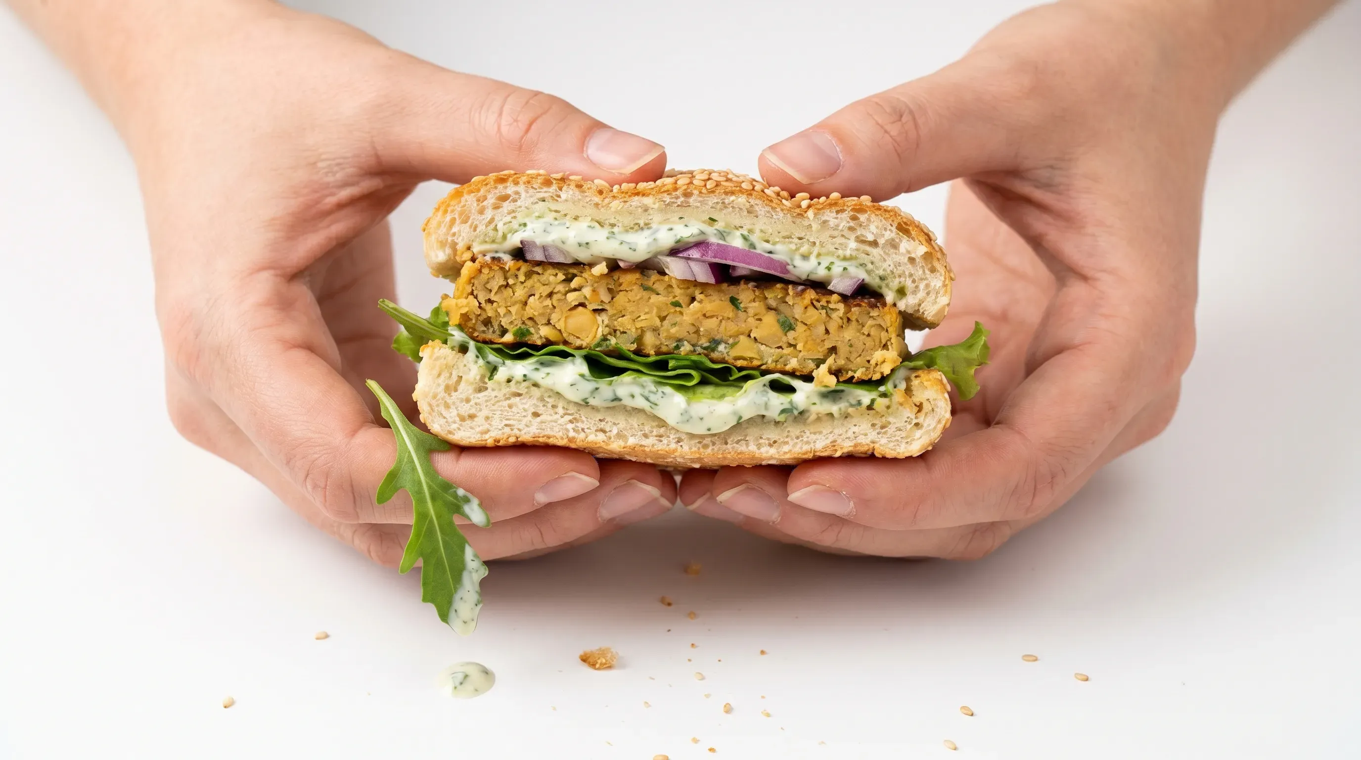 Kichererbsen Sesam Burger