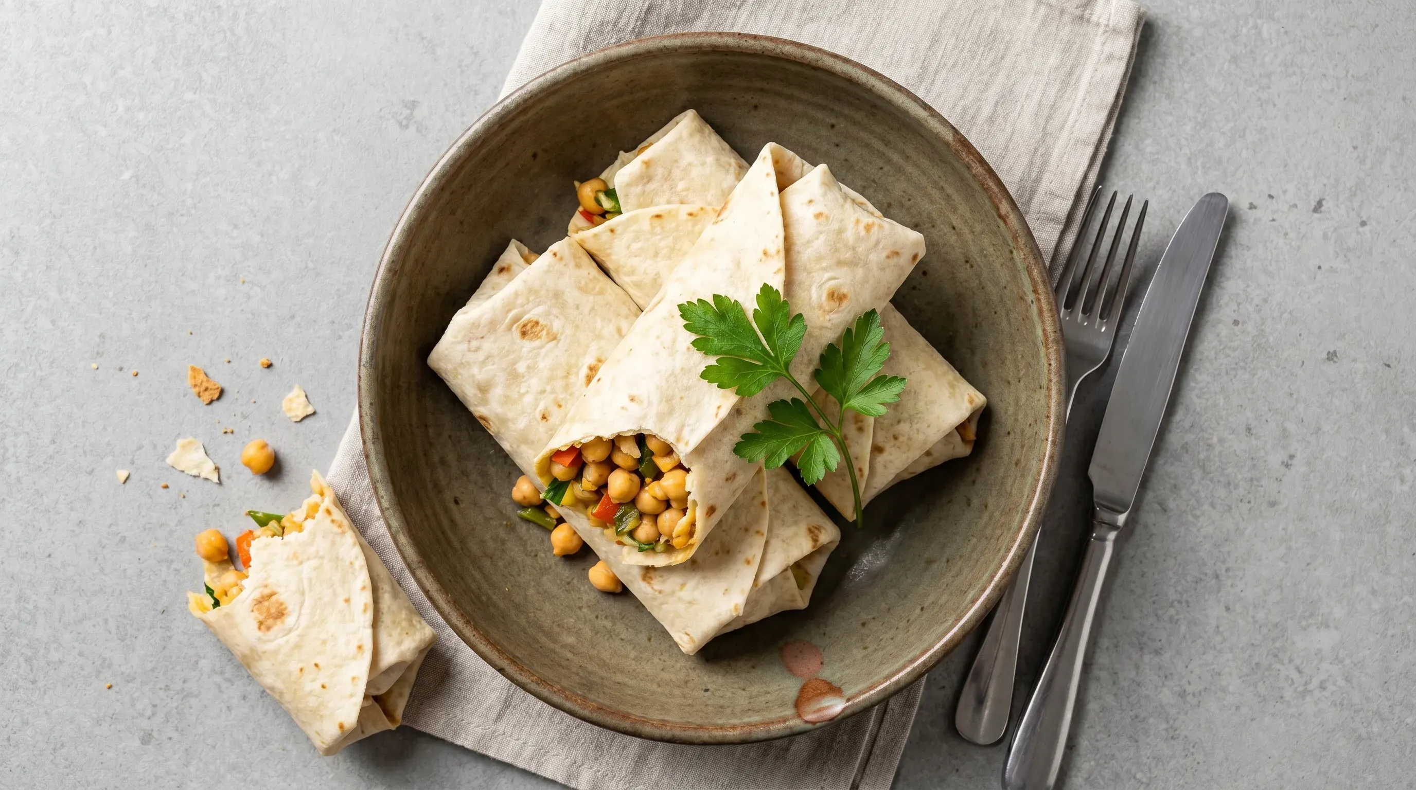 Kichererbsen Wraps