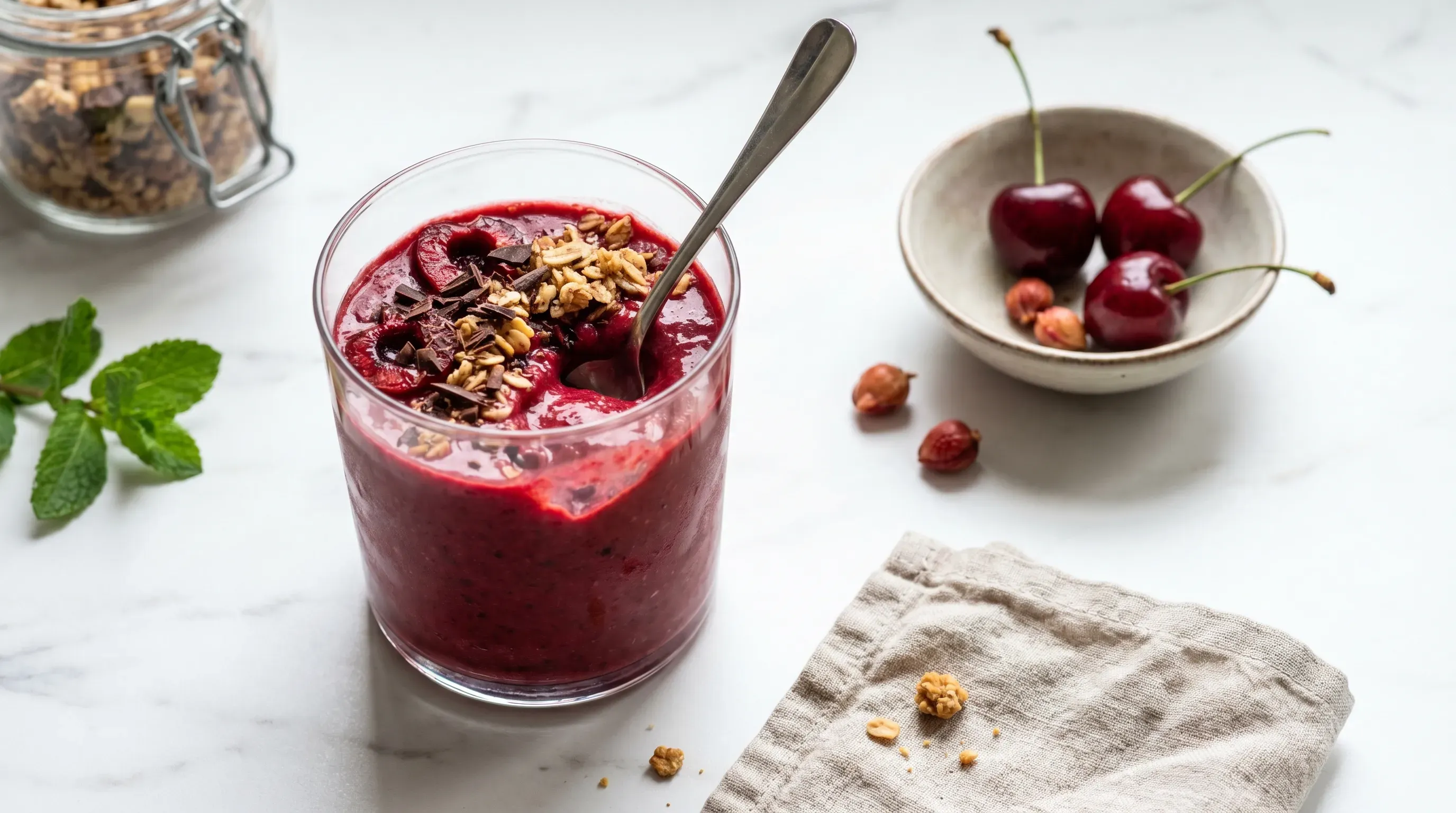 Kirsch-Smoothie-Bowl